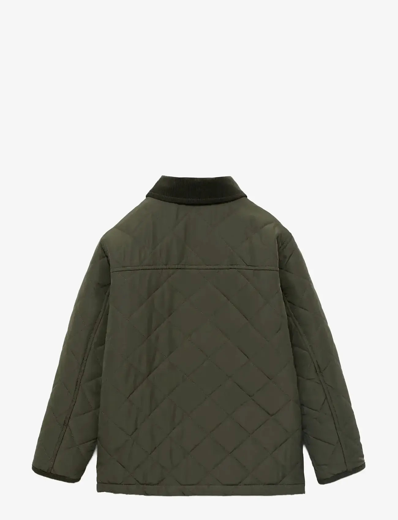 Mango - Quilted anorak with shirt collar - herbstjacken - beige - khaki - 1