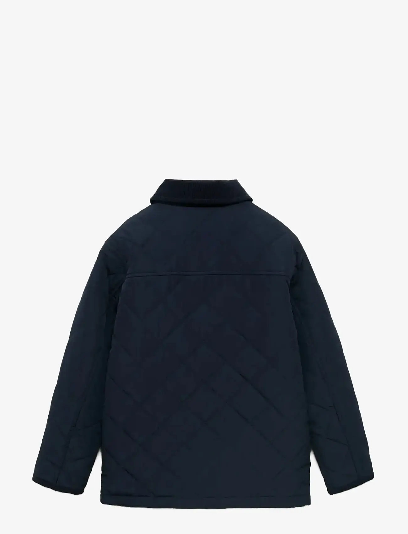 Mango - Quilted anorak with shirt collar - höstjackor - navy - 1