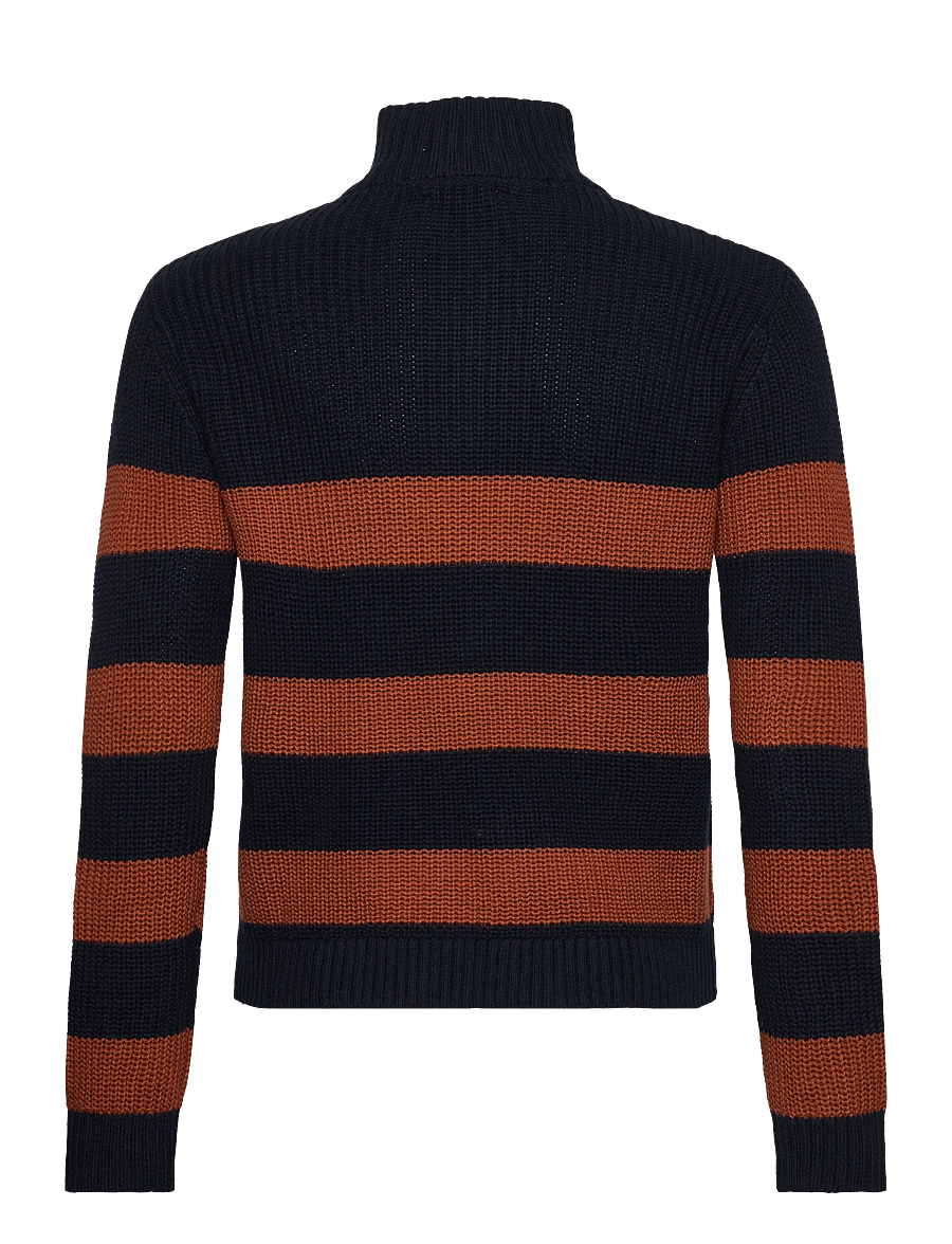 Mango - Knitted sweater with perkins neck - stickade tröjor - medium orange - 1