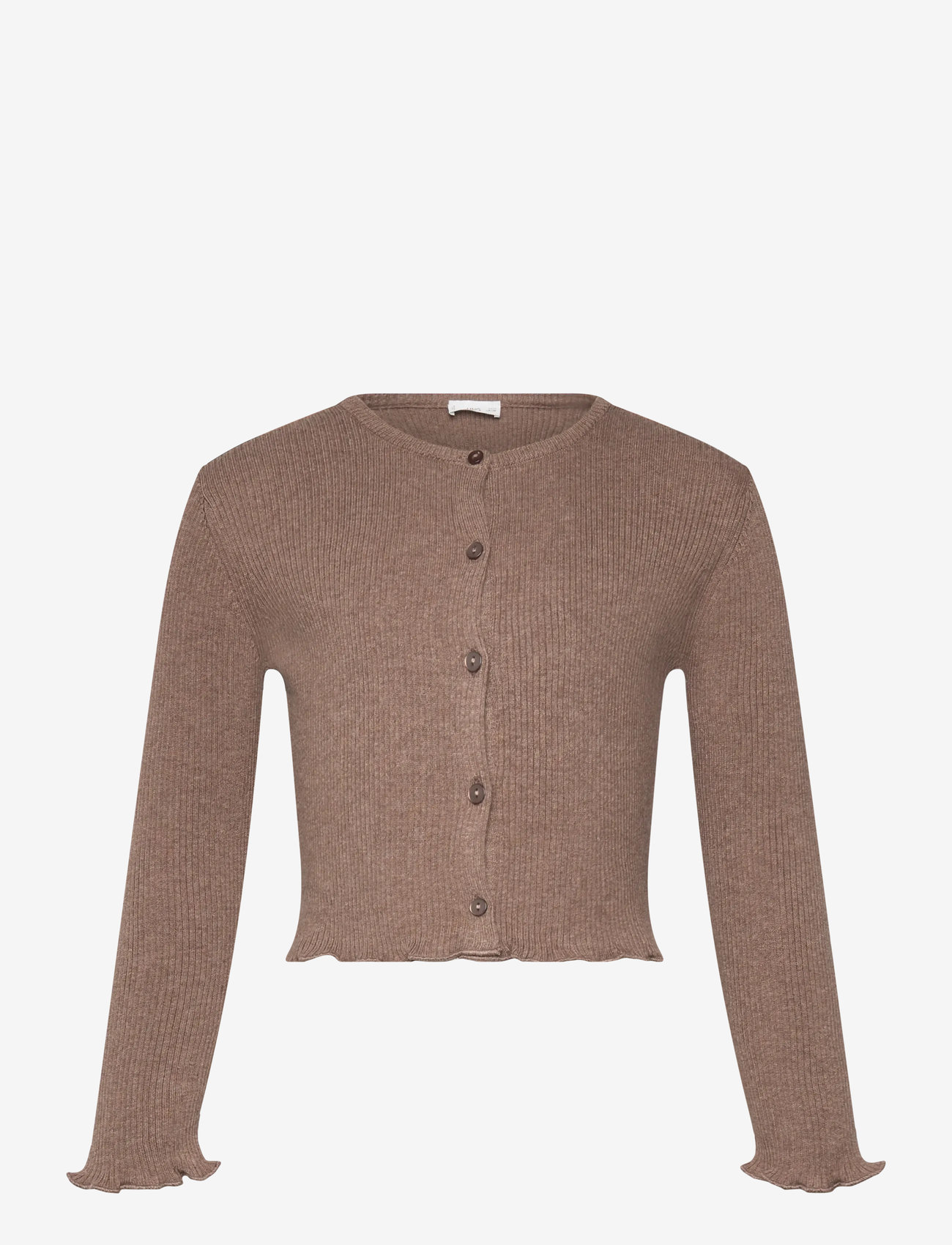 Mango - Ribbed knit cardigan - autumn clothing - brown - 0