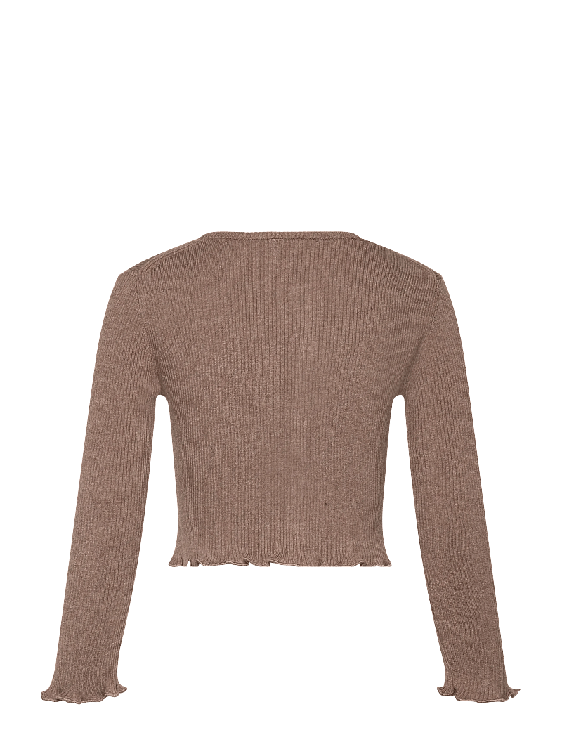 Mango - Ribbed knit cardigan - koftor - brown - 2