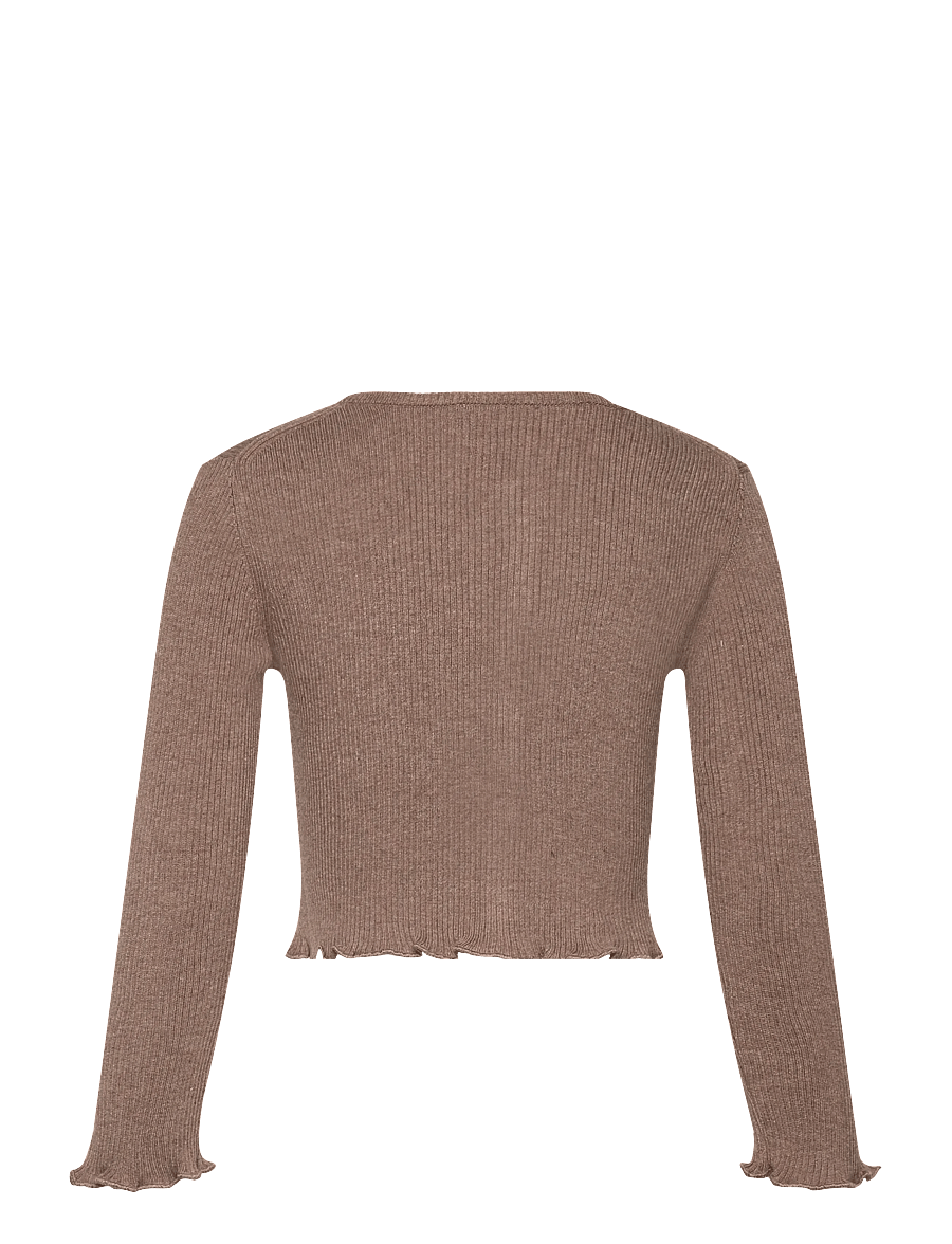 Mango - Ribbed knit cardigan - koftor - brown - 2