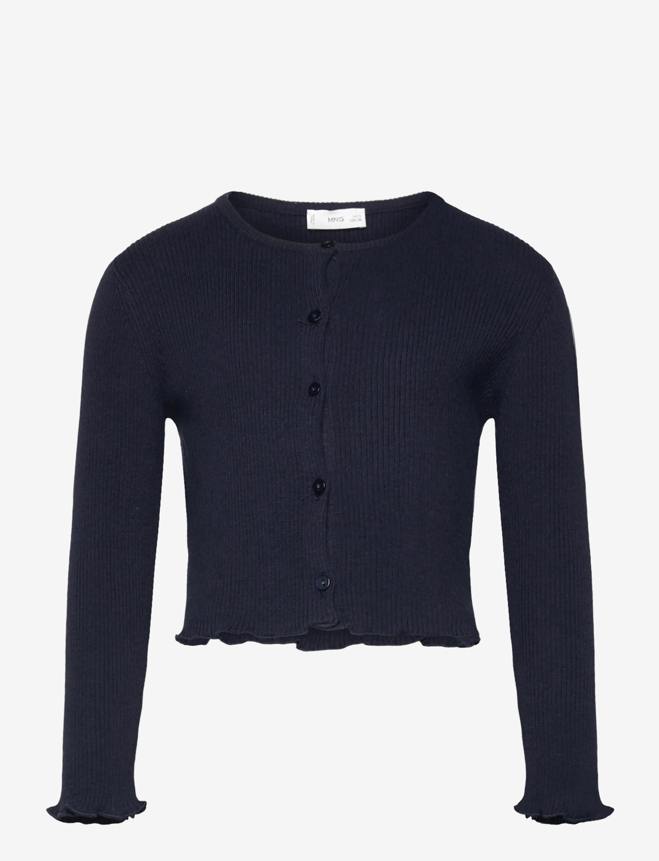 Mango - Ribbed knit cardigan - koftor - navy - 0