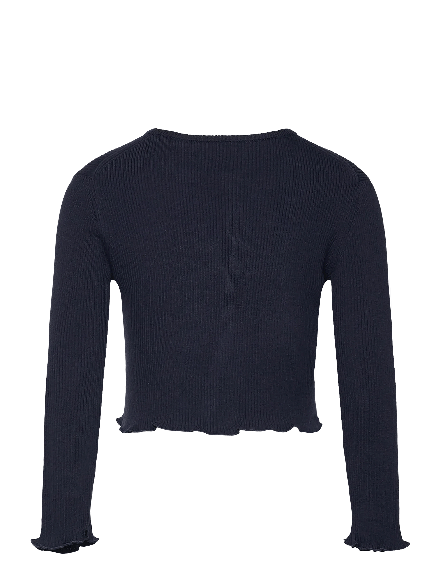 Mango - Ribbed knit cardigan - cardigans - navy - 1