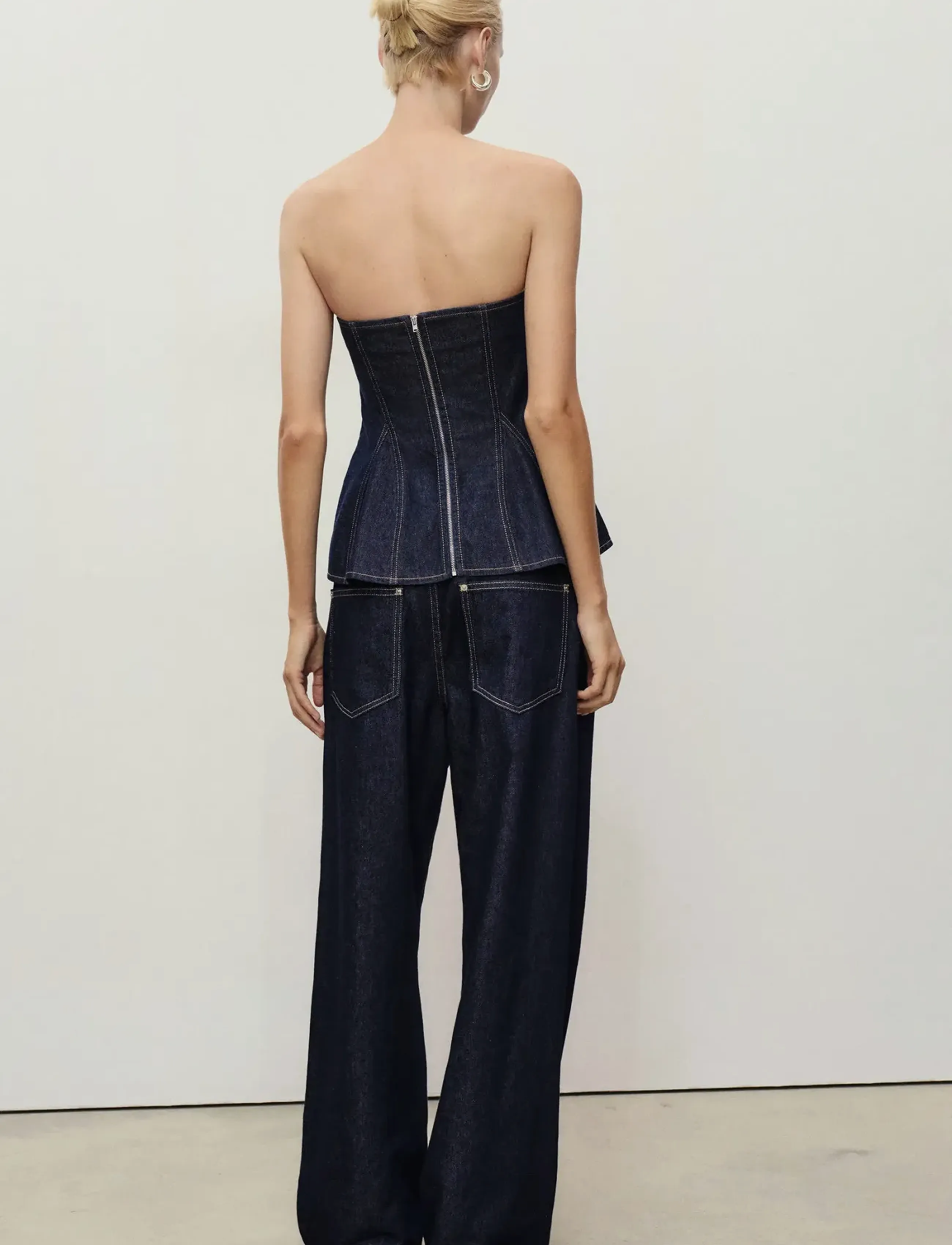 Mango - Straight-fit belt jeans - sirge säärega teksad - open blue - 2