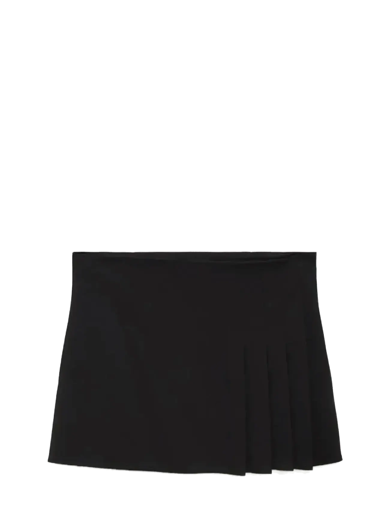 Mango Pleated mini-skirt - Röcke - BLACK / black