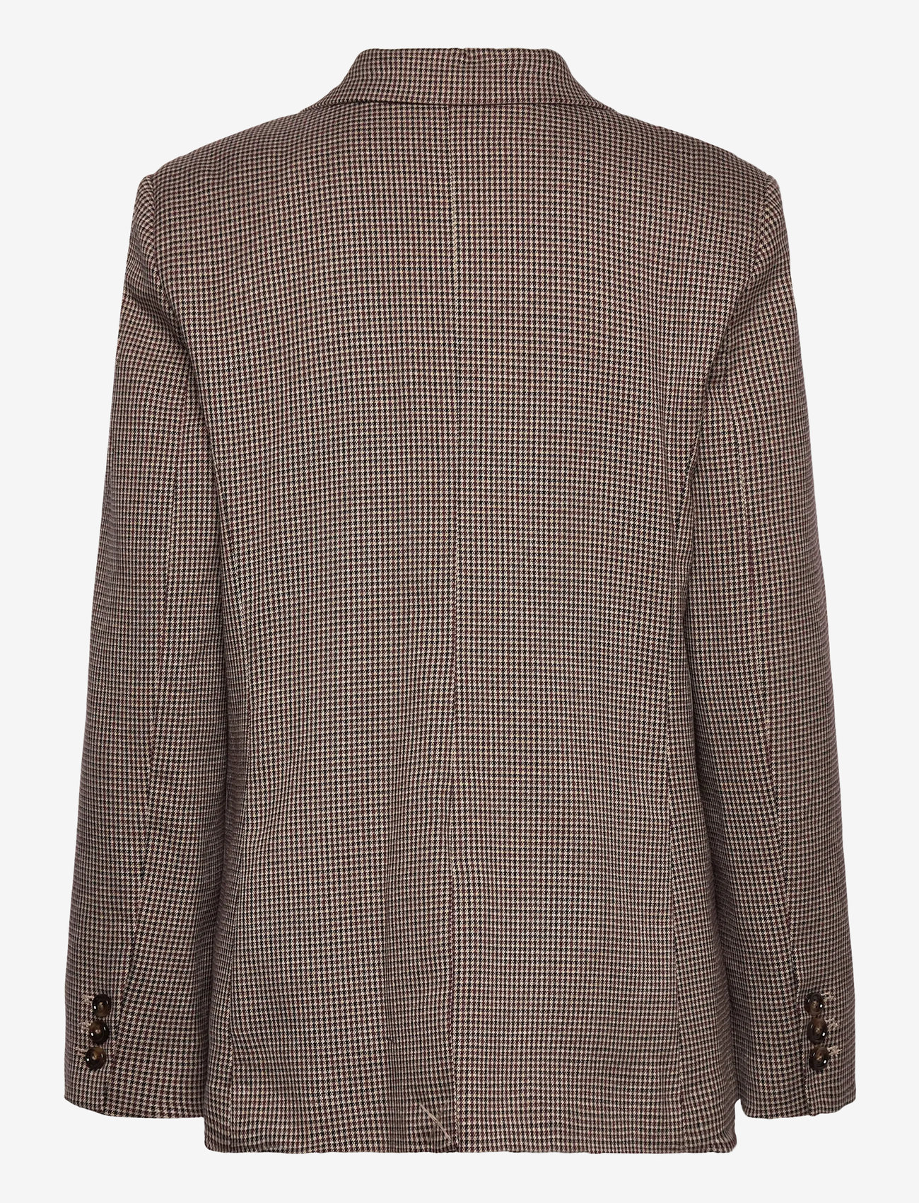 Mango - Double-breasted micro-houndstooth jacket - double breasted blazers - dark red - 1