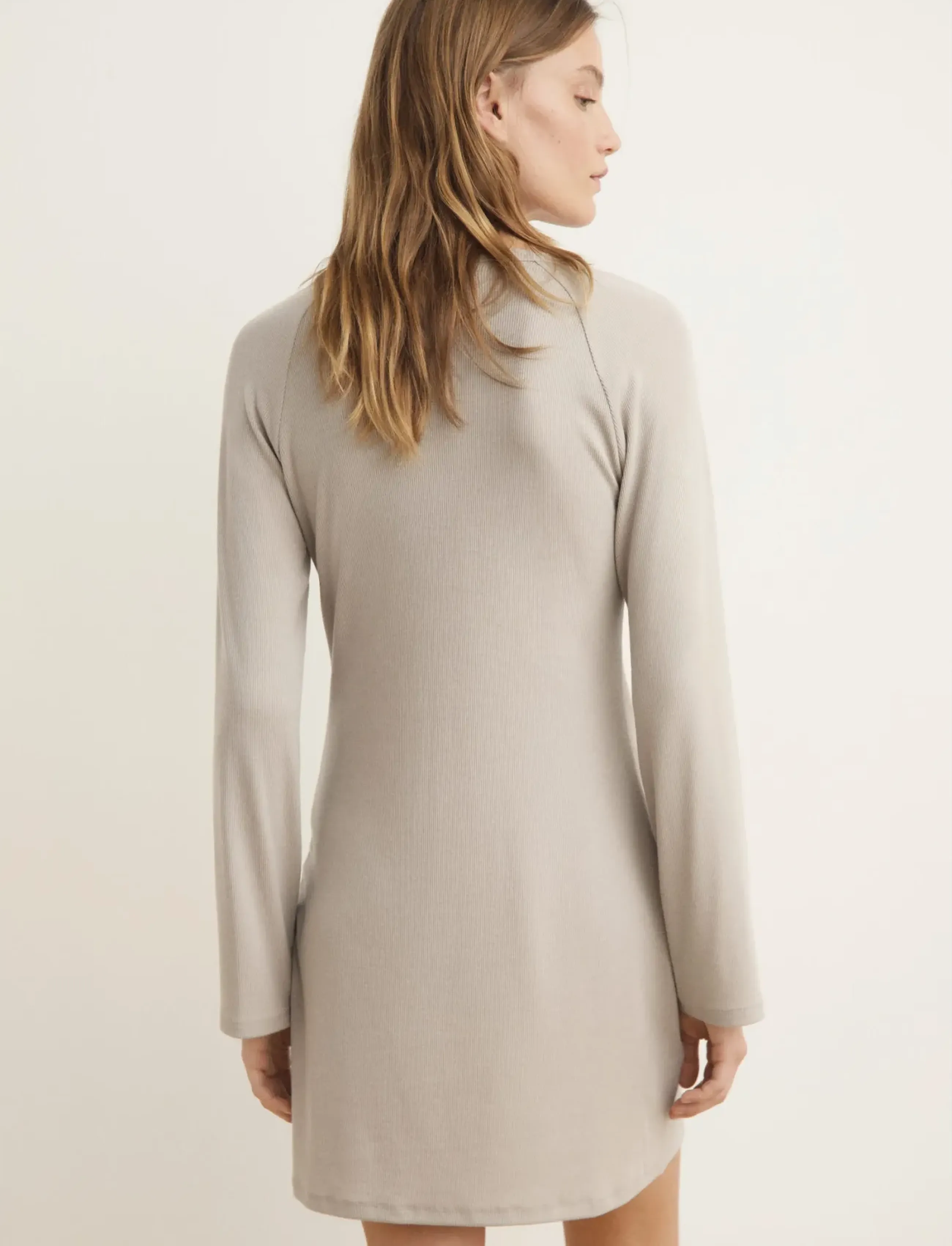 Mango - Ribbed-knit nightdress with buttons - nattlinnen - lt pastel grey - 2