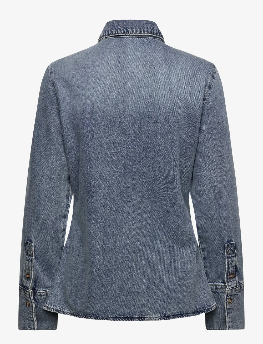 Mango - Denim shirt with bow - langærmede skjorter - open blue - 2