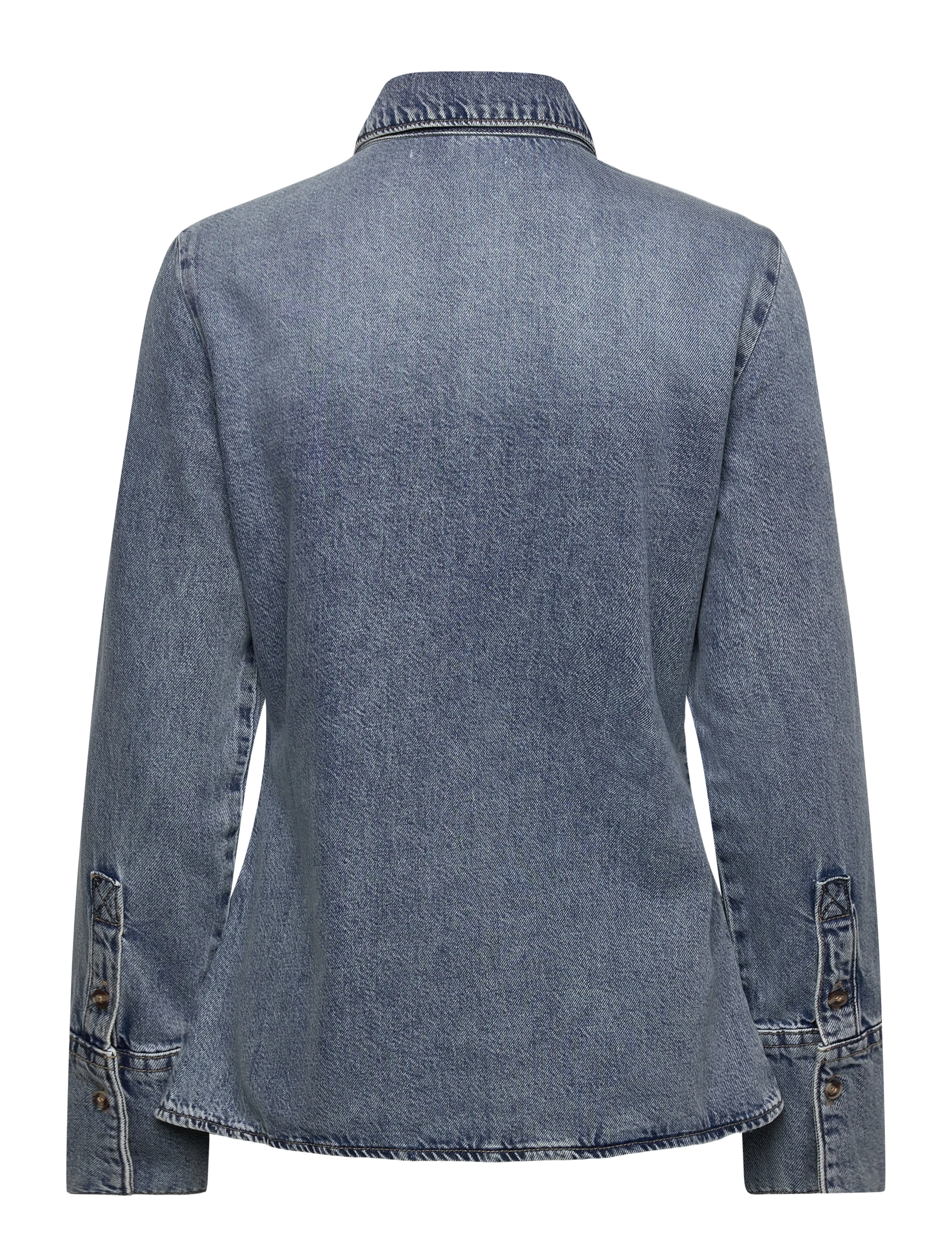 Mango - Denim shirt with bow - overhemden met lange mouwen - open blue - 2