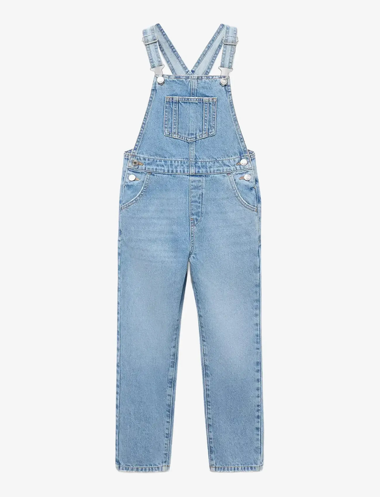 Mango - Long denim dungarees - dungarees - open blue - 0