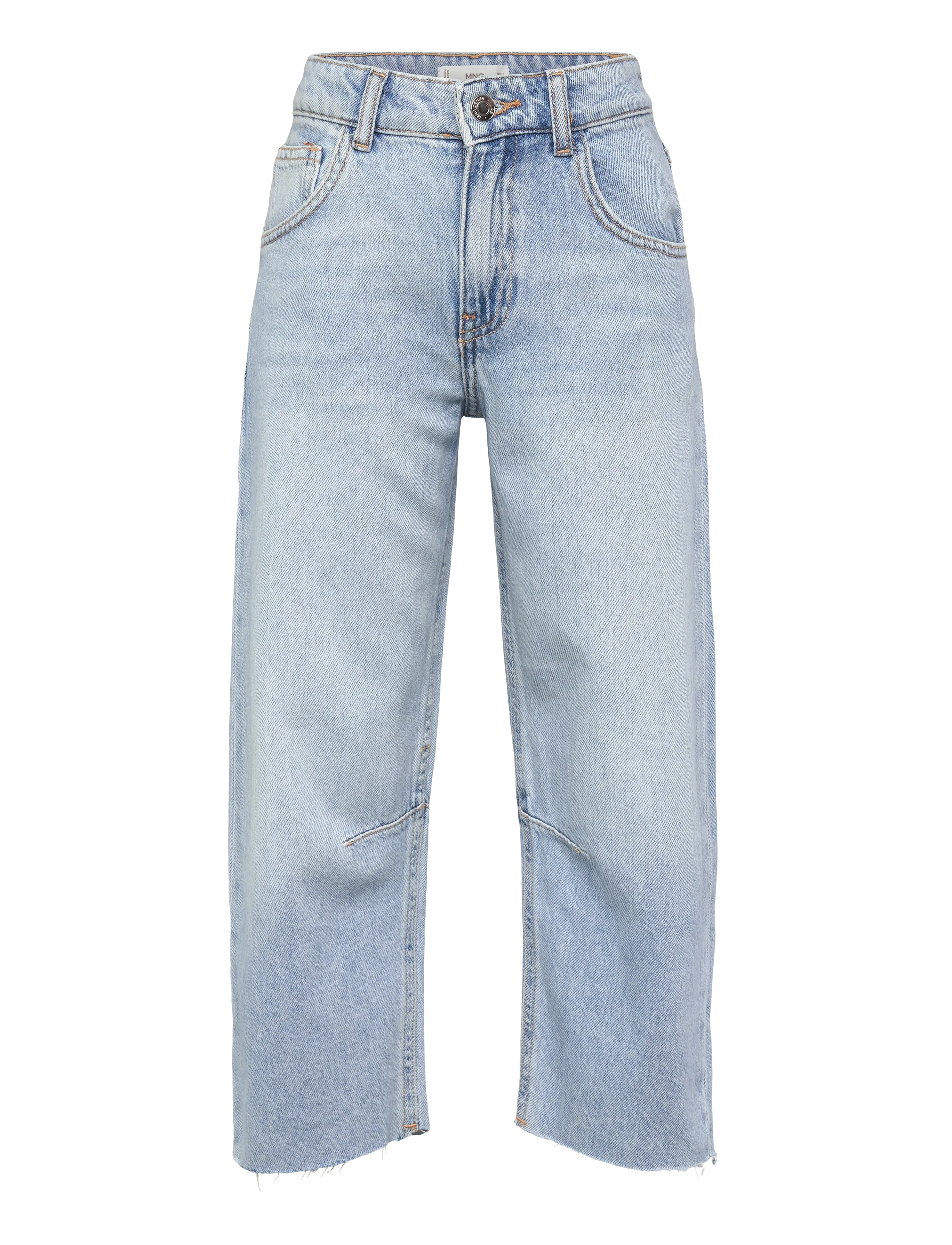 Mango Mid-Rise Balloon Jeans, Børn, Mellemhøj Ballon Jeans, Blå, Str: 146