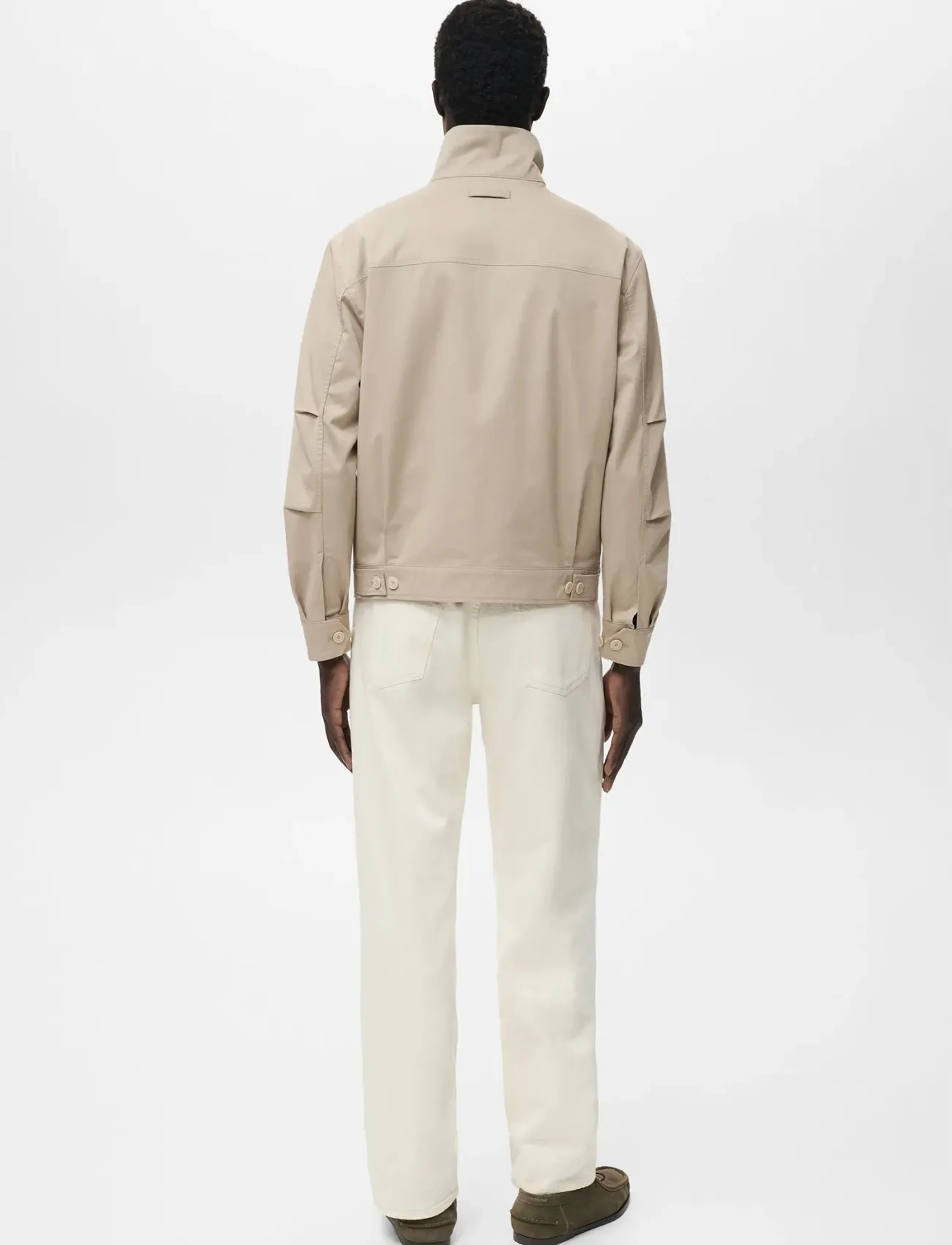 Mango - Zipper cotton jacket - kevadjakid - lt pastel brown - 2