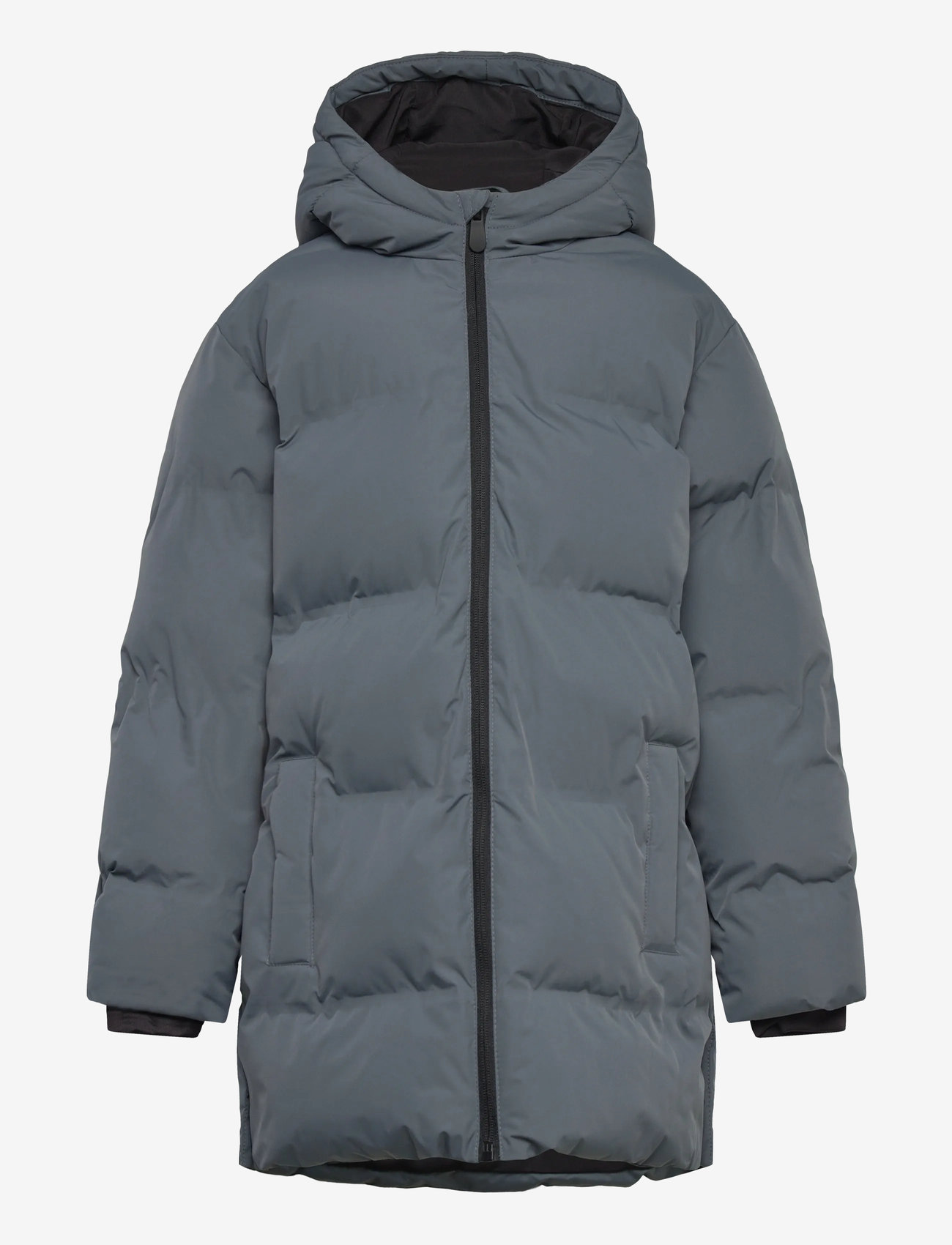 Mango - Long padded anorak with hood - overtøj - medium blue - 0