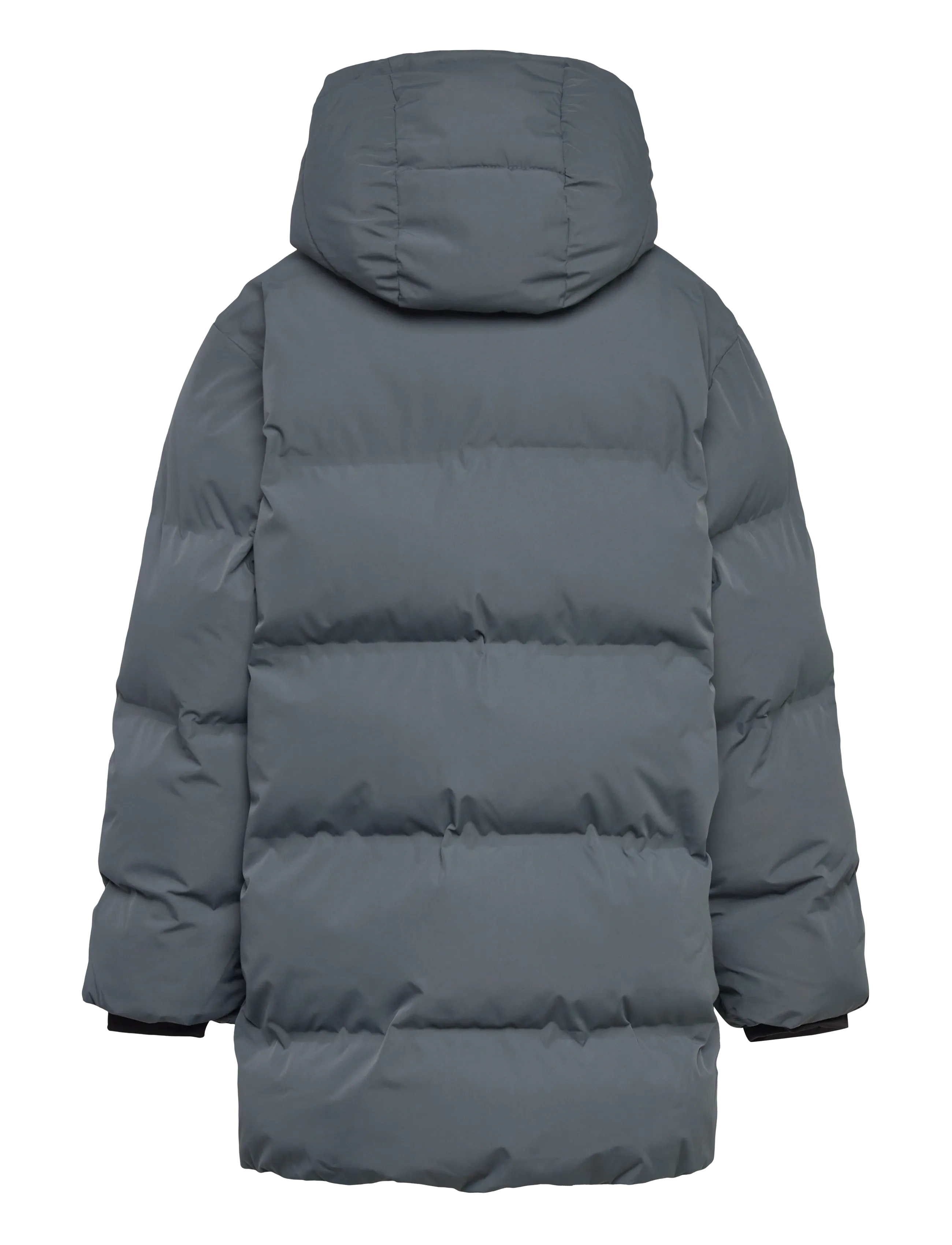 Mango - Long padded anorak with hood - jacken & mäntel - medium blue - 1