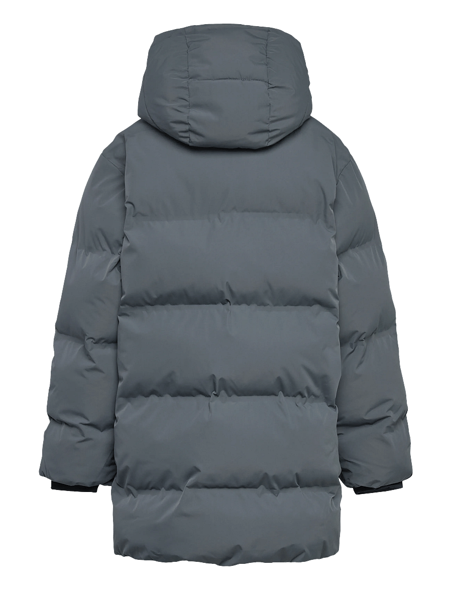 Mango - Long padded anorak with hood - vinterjackor - medium blue - 1