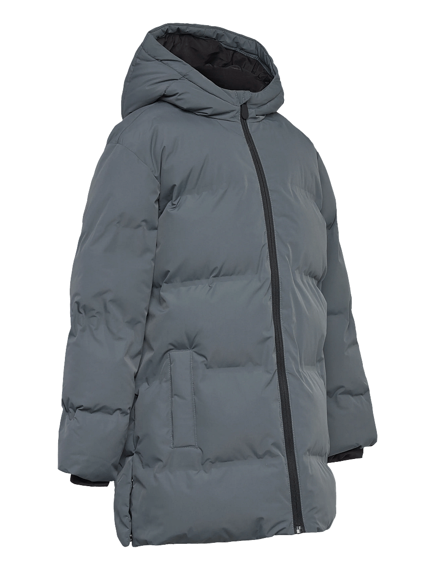 Mango - Long padded anorak with hood - vinterjackor - medium blue - 3