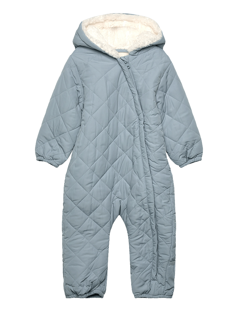 Mango - Quilted sweatshirt with shearling lining - thermo overalls - medium blue - 0