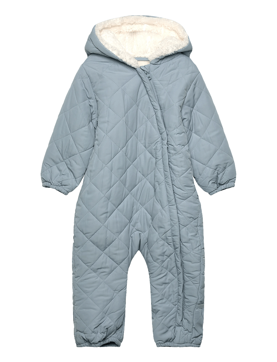 Mango - Quilted sweatshirt with shearling lining - termodragter - medium blue - 0