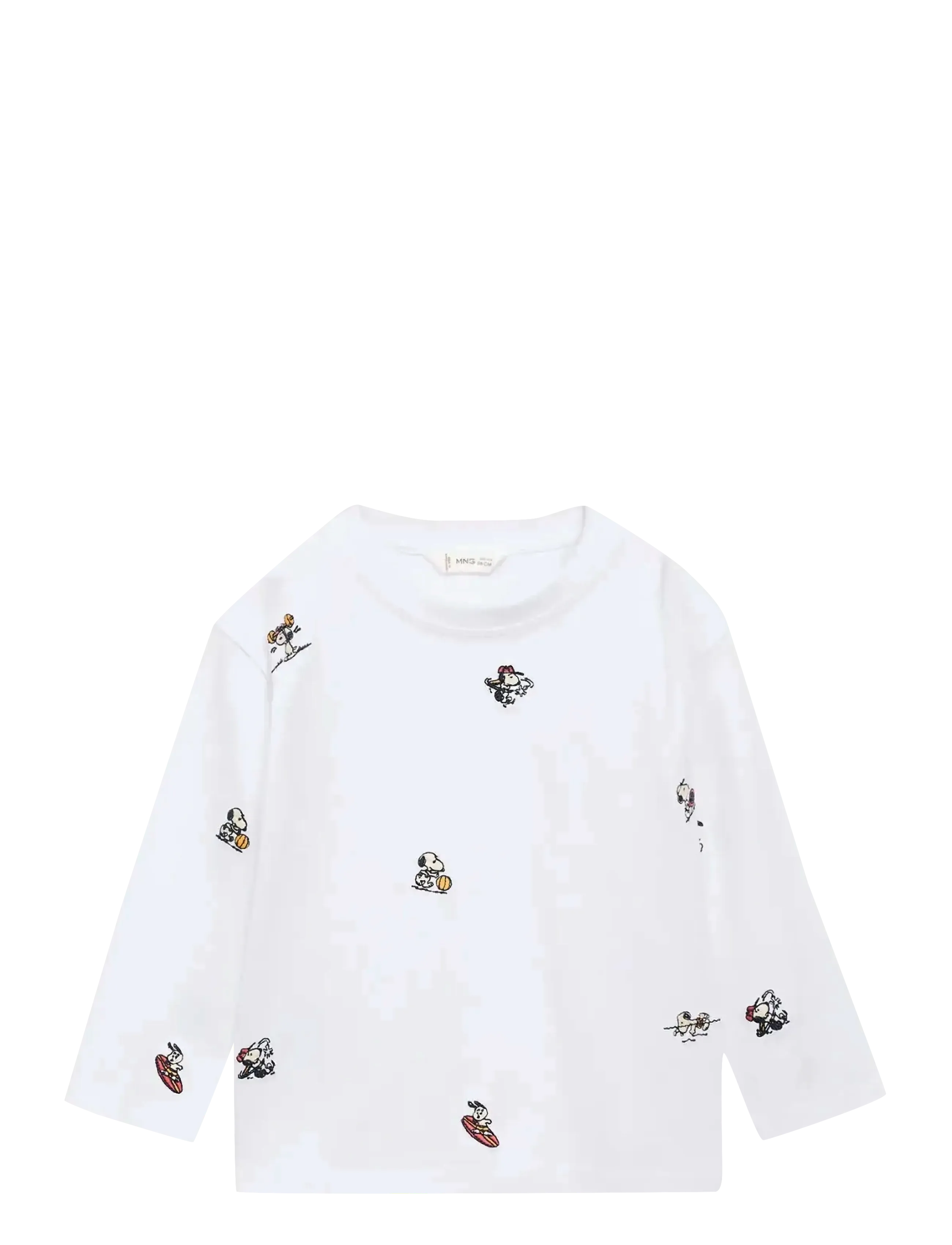 Snoopy embroidered t-shirt - WHITE