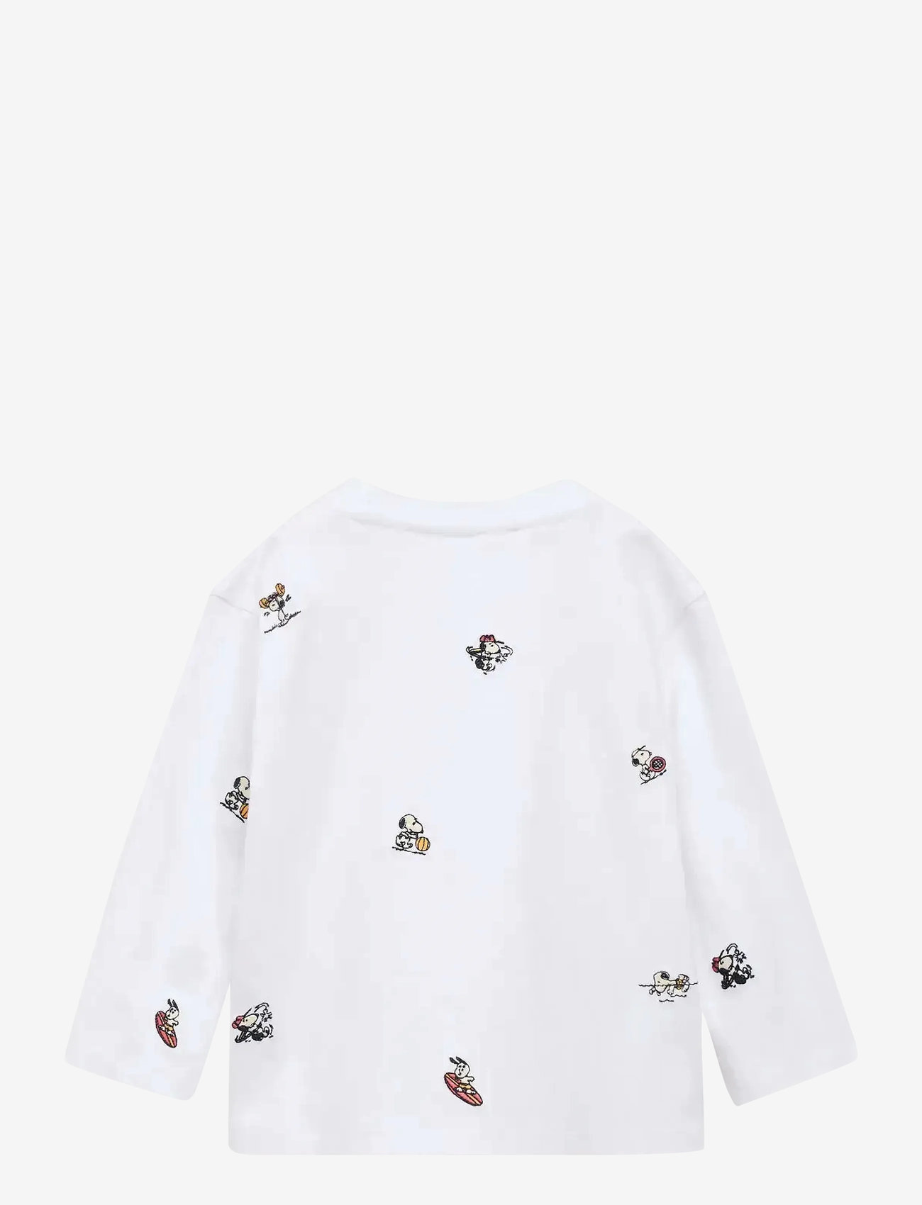 Mango - Snoopy embroidered t-shirt - långärmade t-shirts - white - 1