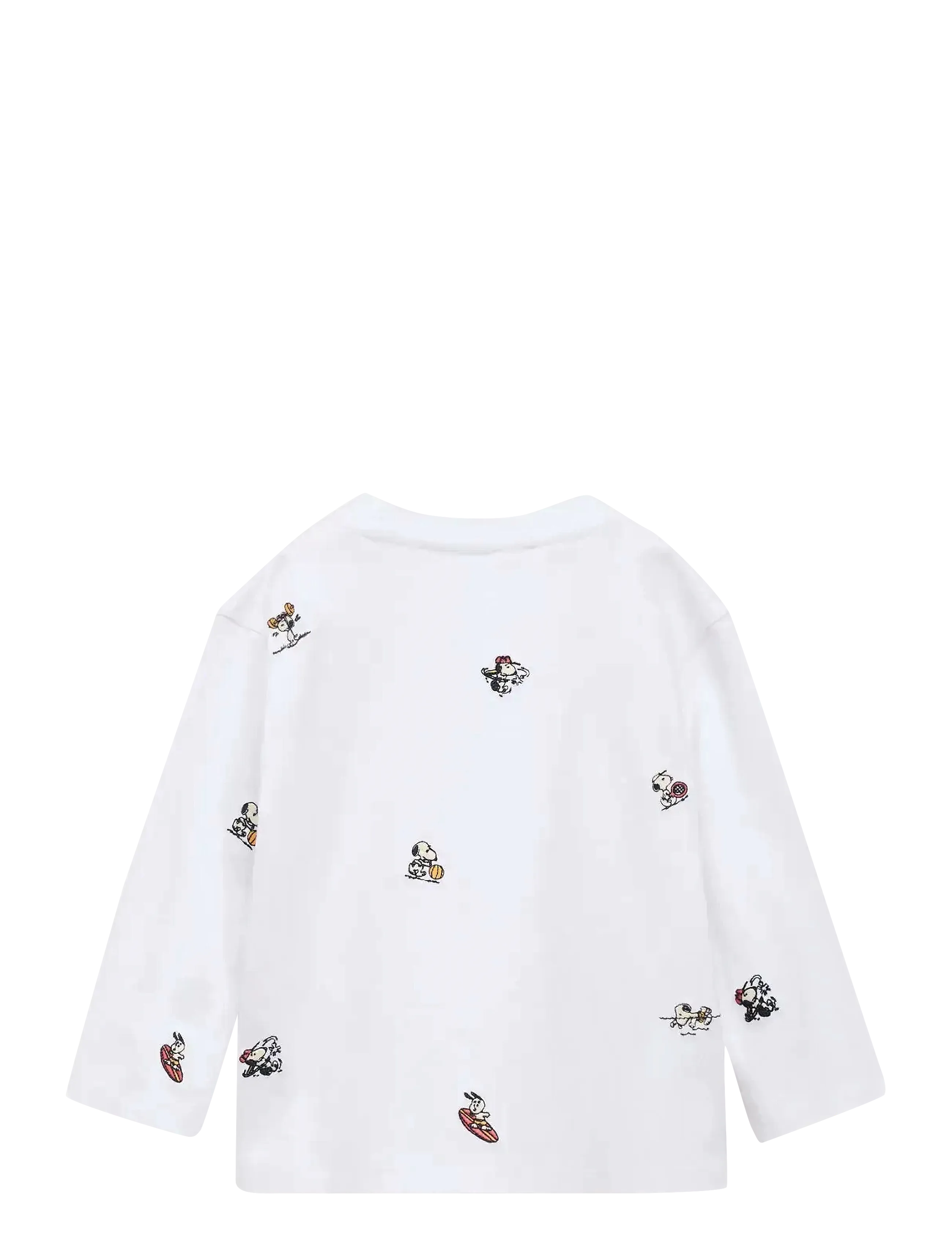 Mango - Snoopy embroidered t-shirt - langærmede t-shirts - white - 1