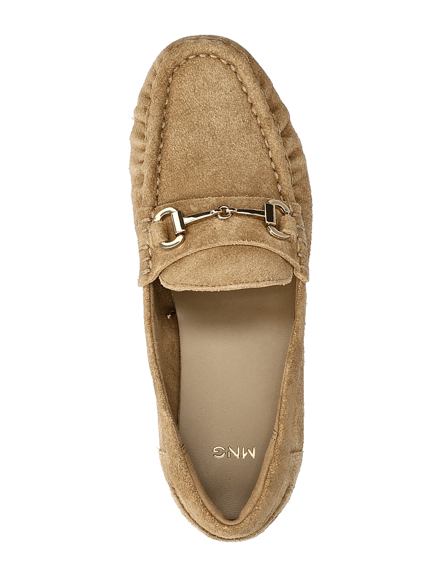 Mango - Suede moccasins with buckle - medium brown - 4