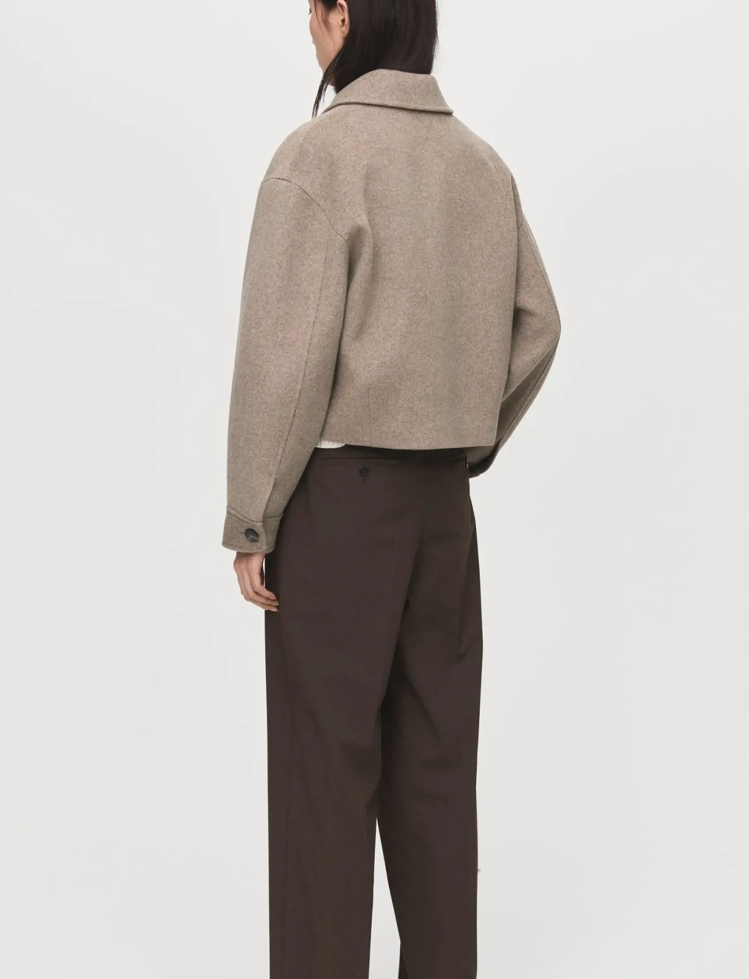 Mango - Wool bomber jacket - lt pastel brown - 2