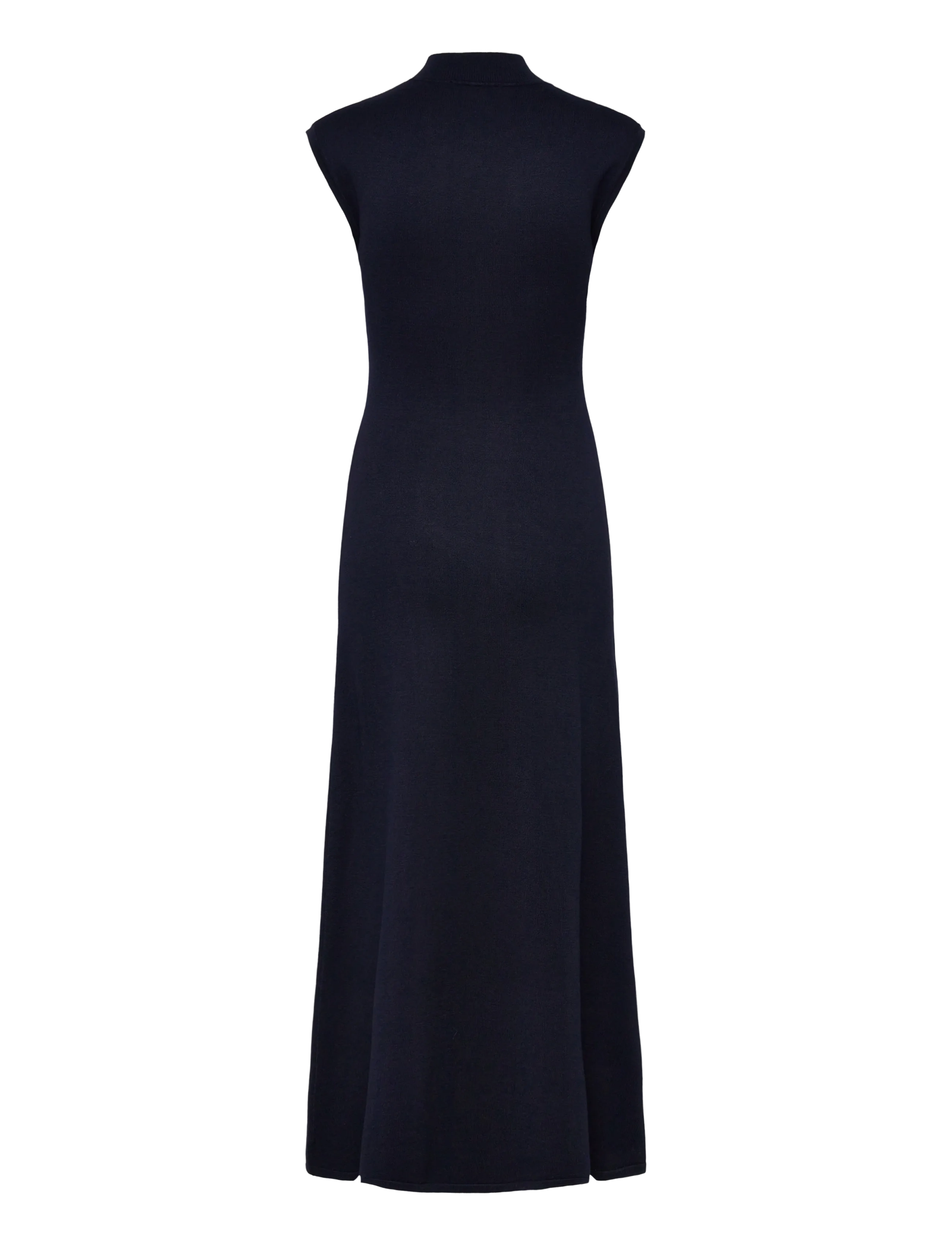 Mango - Perkins-neck knitted dress - stickade klänningar - navy - 2