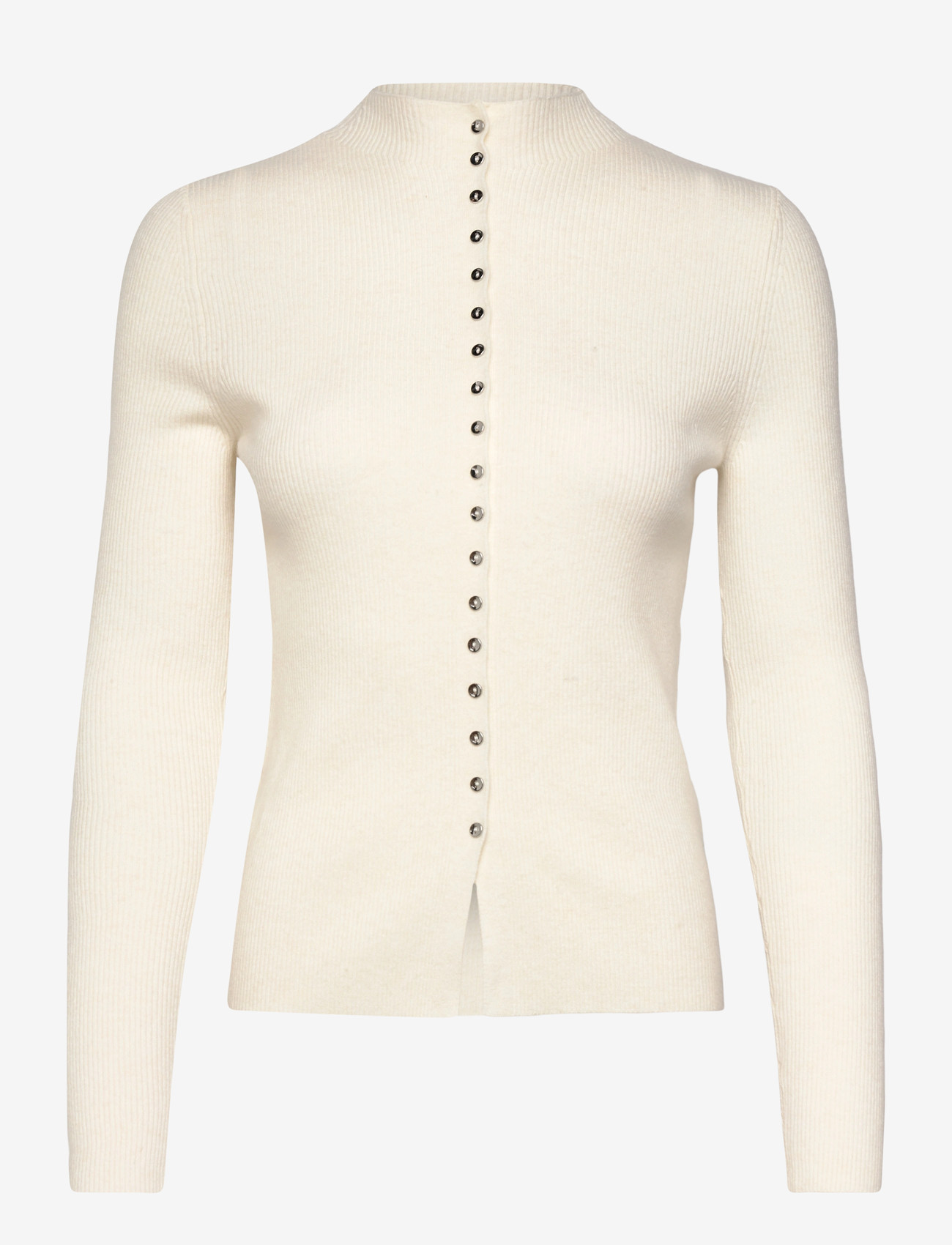 Mango - Fine rib knit cardigan - koftor - light beige - 0