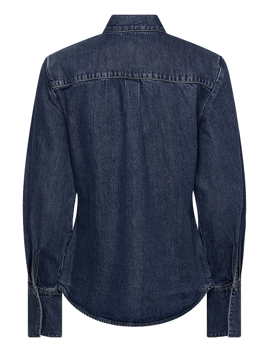 Mango - Denim shirt with bow - langärmlige hemden - open blue - 2