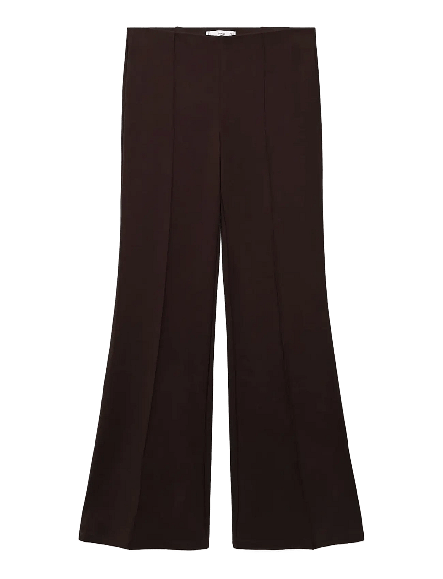 Mango - Leggings with seam detail - leggings - brown - 1