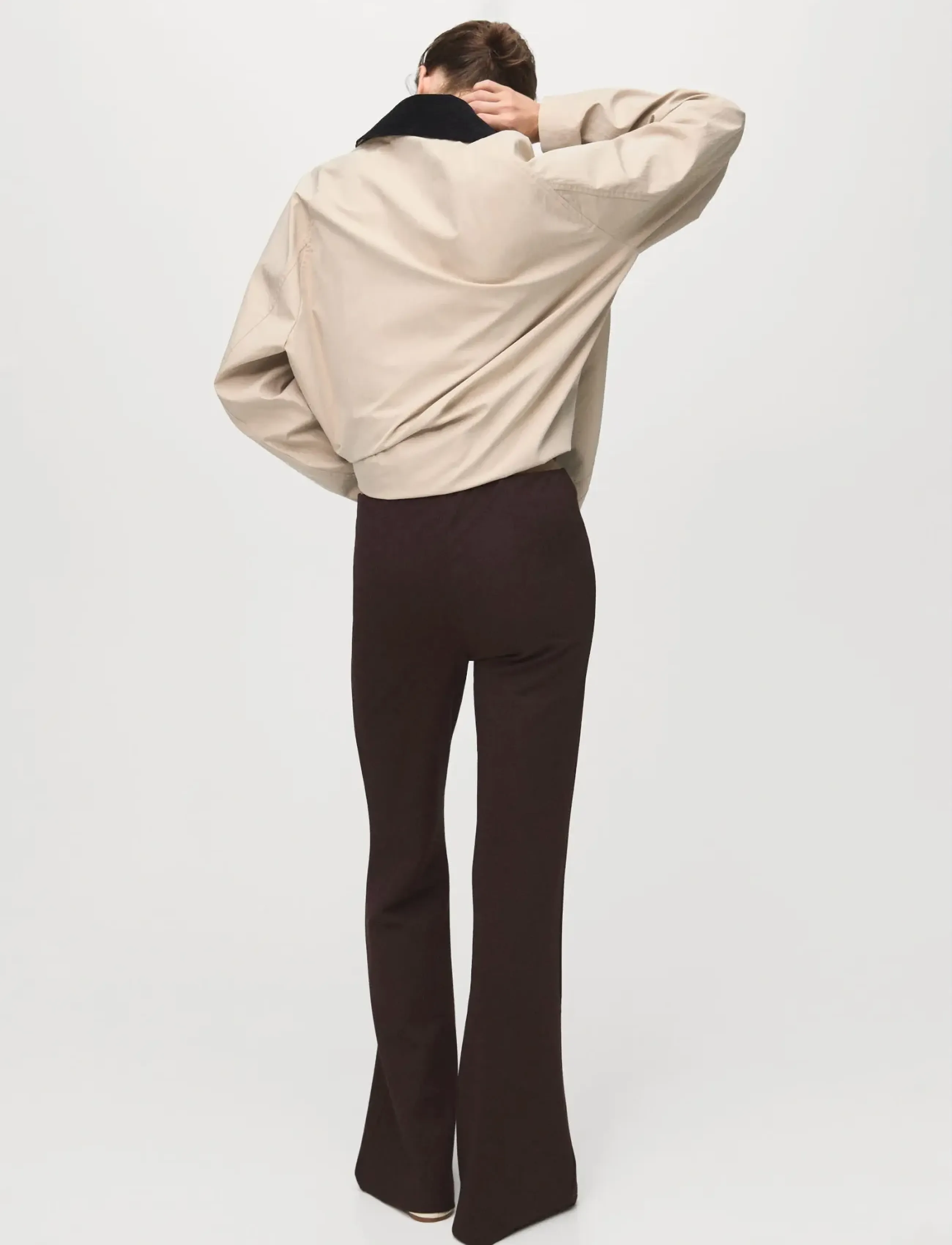 Mango - Leggings with seam detail - festtøj til outletpriser - brown - 3