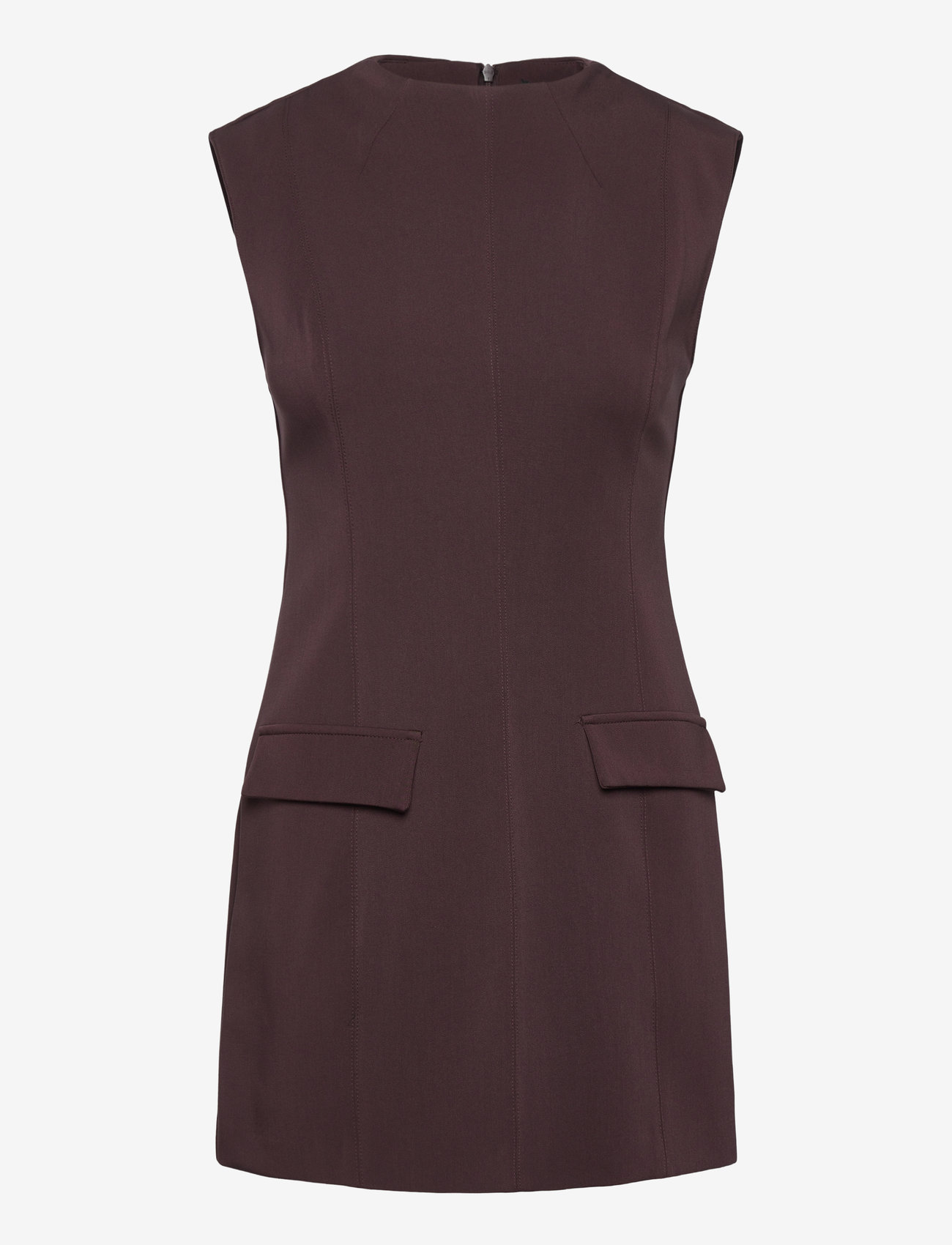 Mango - Dress with flap pocket - korta klänningar - brown - 0