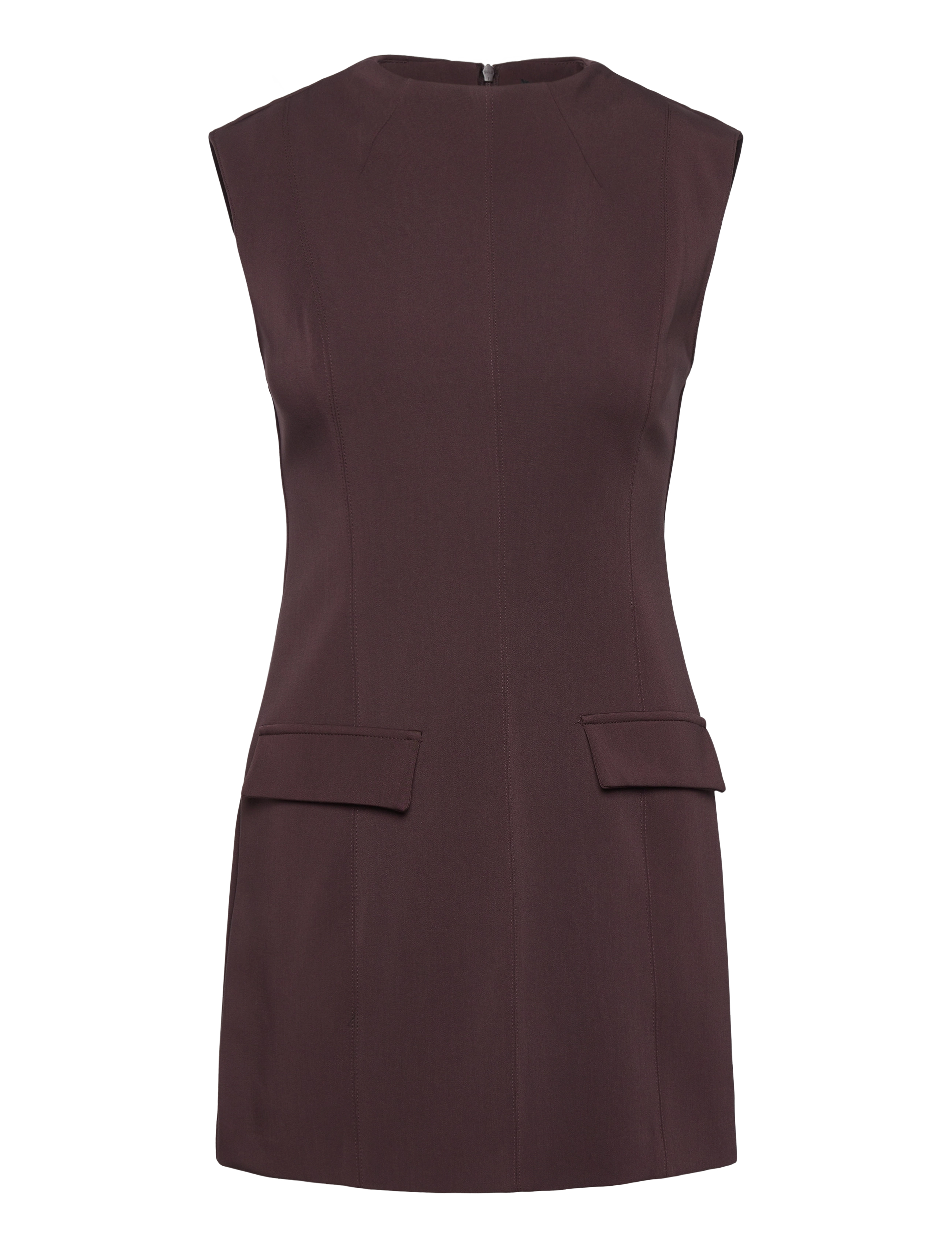 Mango - Dress with flap pocket - brown - 1