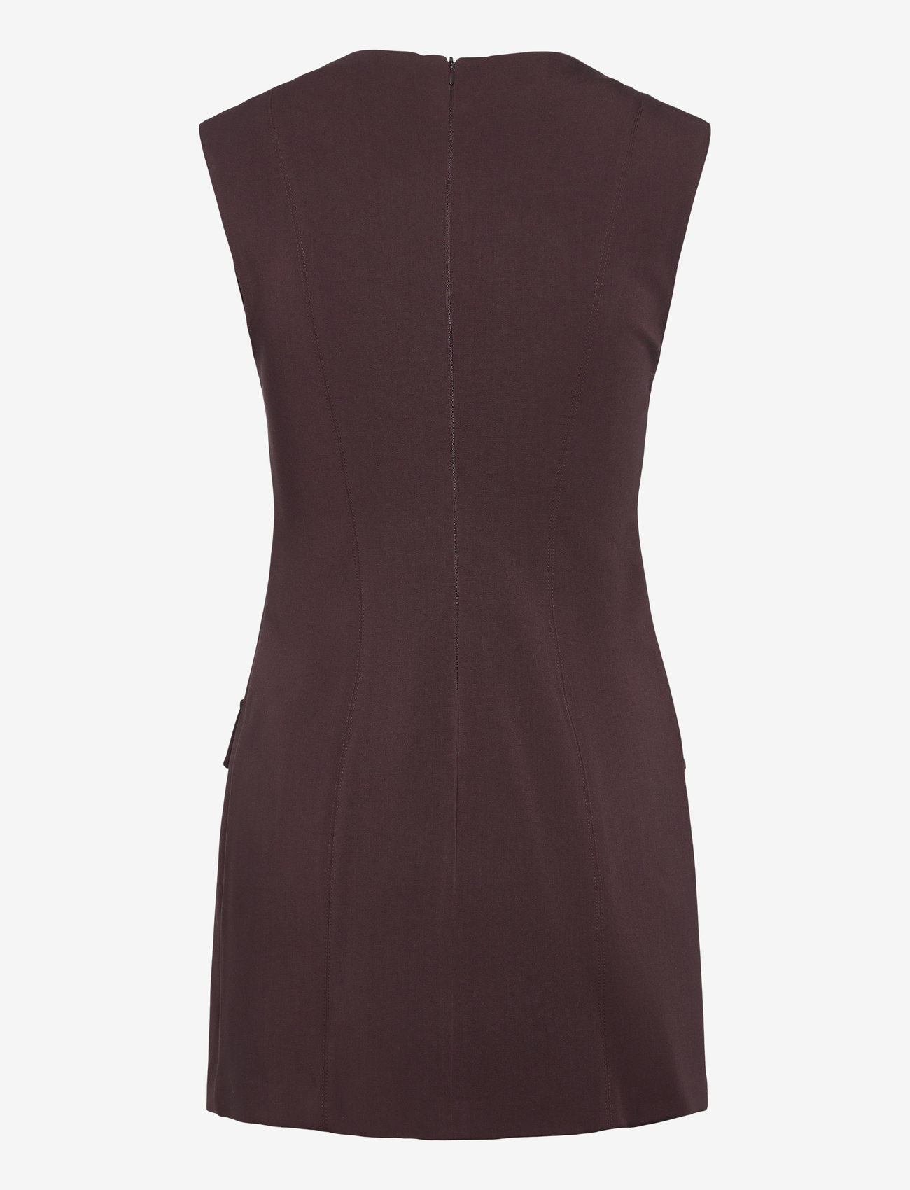 Mango - Dress with flap pocket - korta klänningar - brown - 1