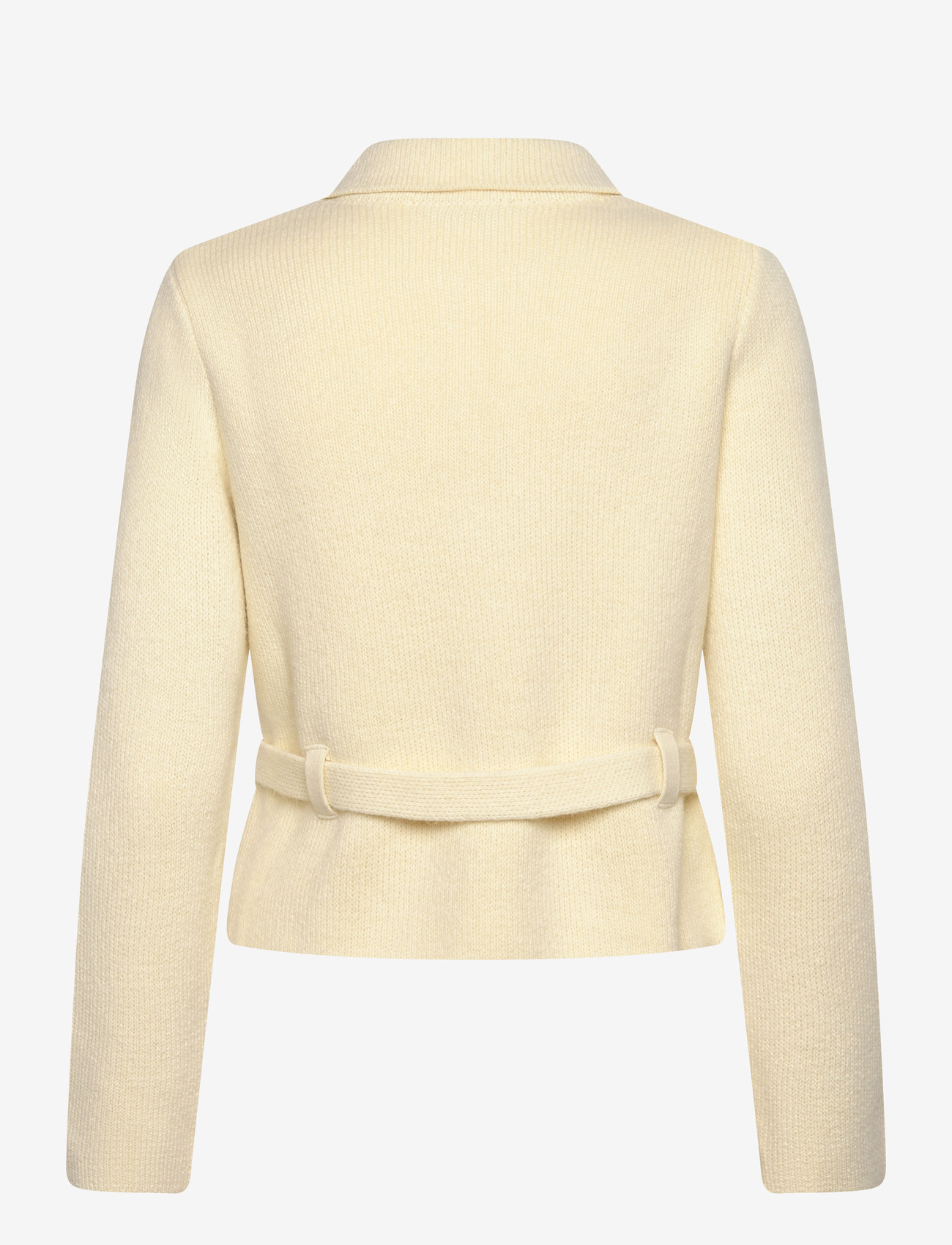 Mango - Knitted jacket with belt and buckle - wolljacken - light beige - 1