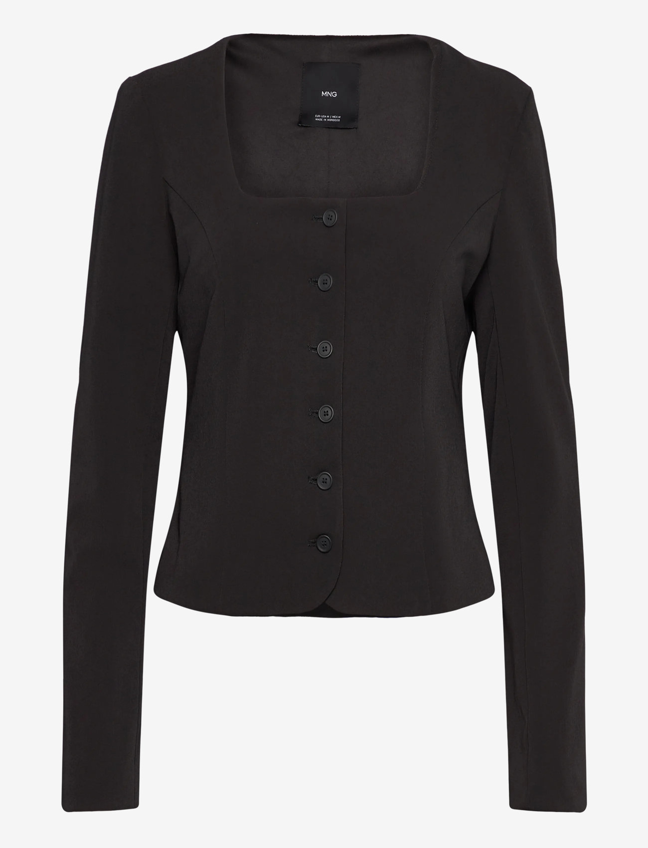 Mango - Tailored cropped suit jacket - laveste priser - grey - 0