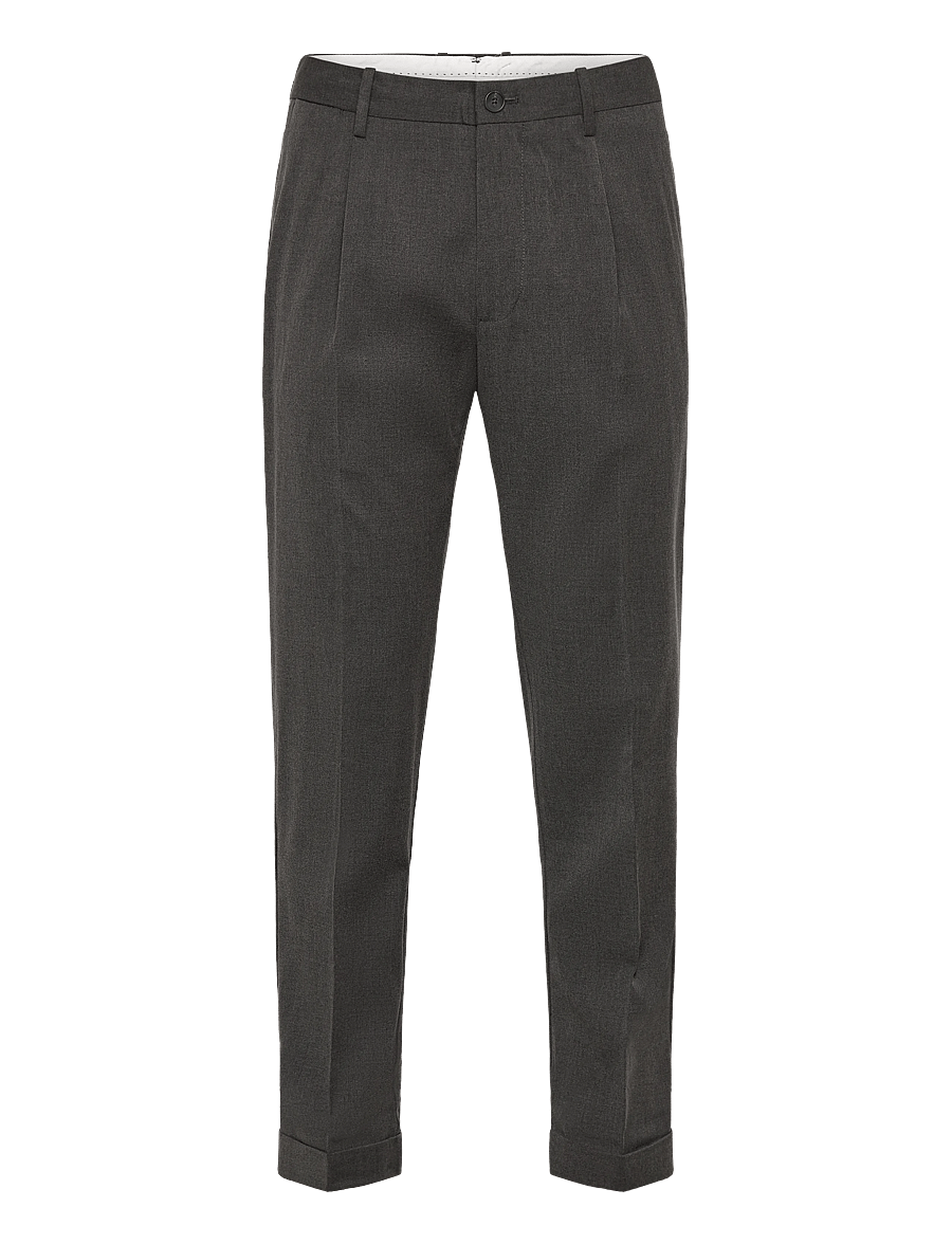 Mango - Regular-fit pleated trousers - habitbukser - medium grey - 1