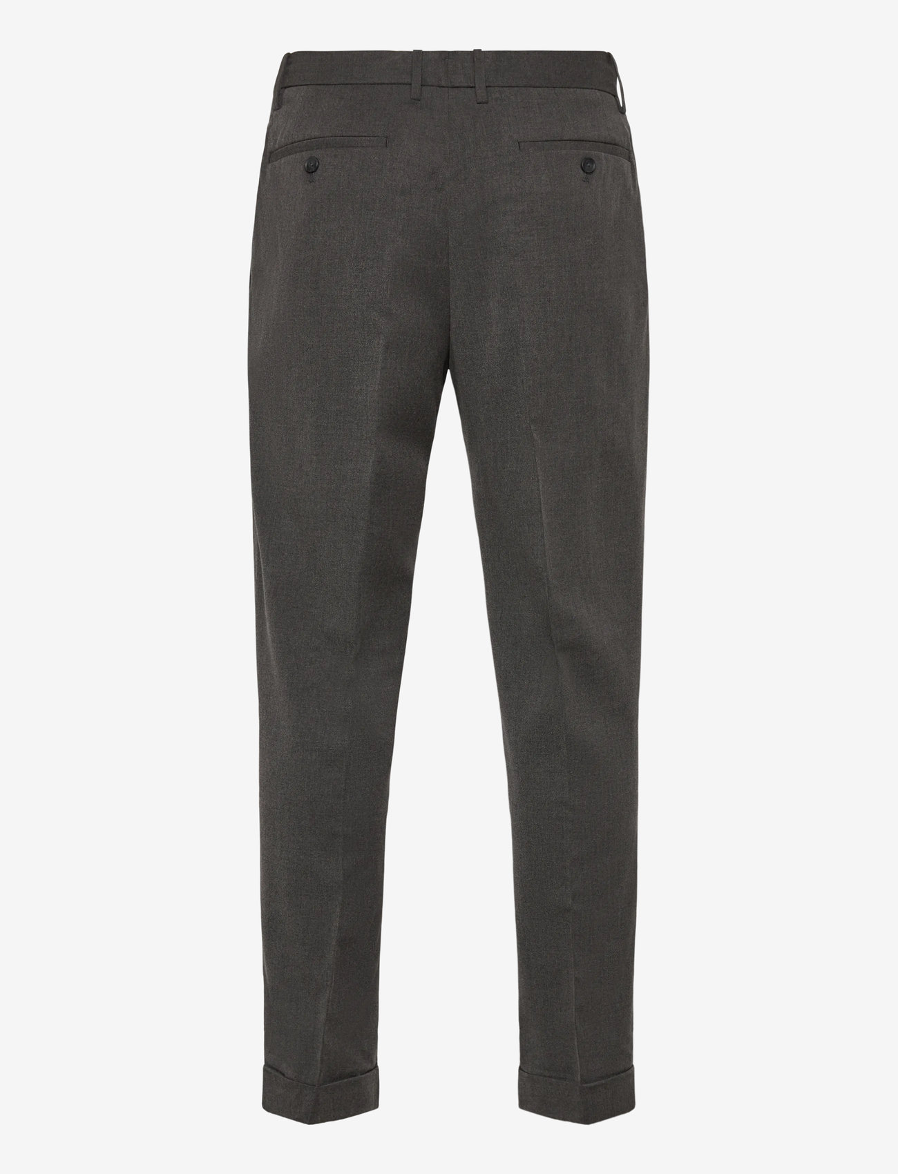Mango - Regular-fit pleated trousers - kostymbyxor - medium grey - 1
