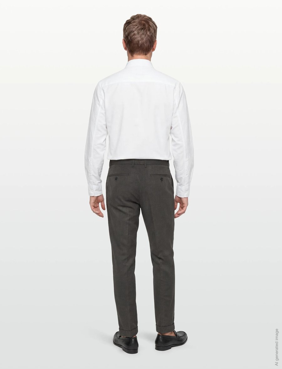 Mango - Regular-fit pleated trousers - kostymbyxor - medium grey - 4