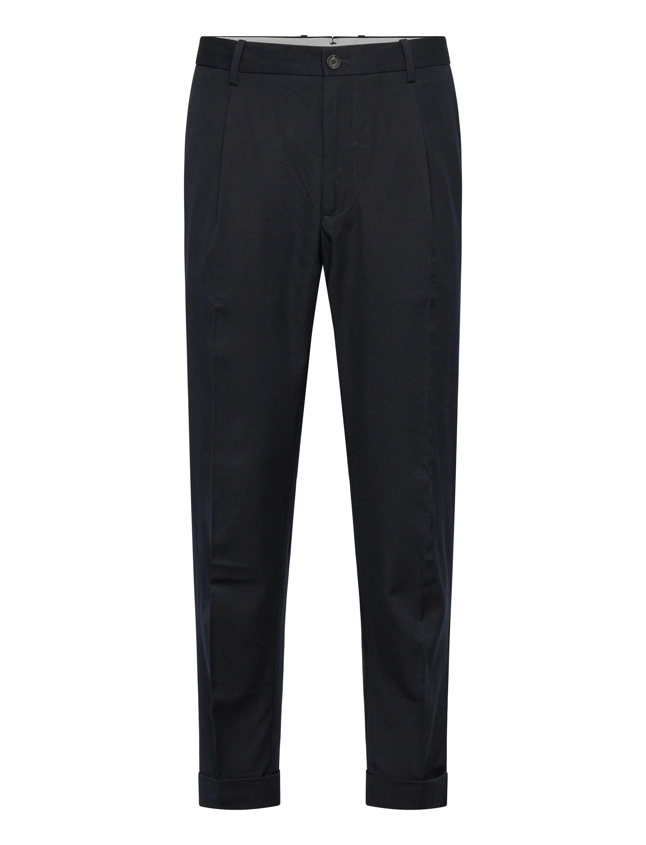 MANGO Regular-Fit Pleated Hosen Schwarz - 42 - Herren
