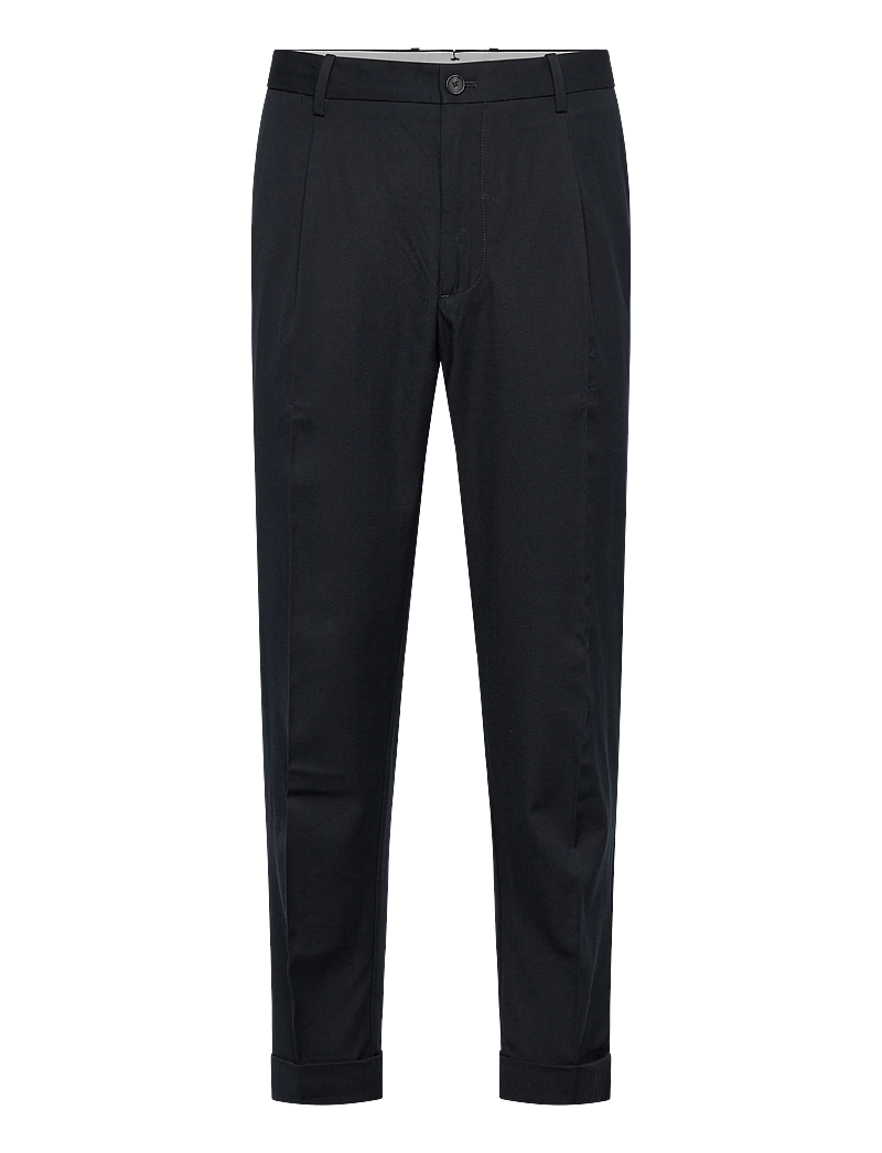 Mango - Regular-fit pleated trousers - puvunhousut - navy - 0