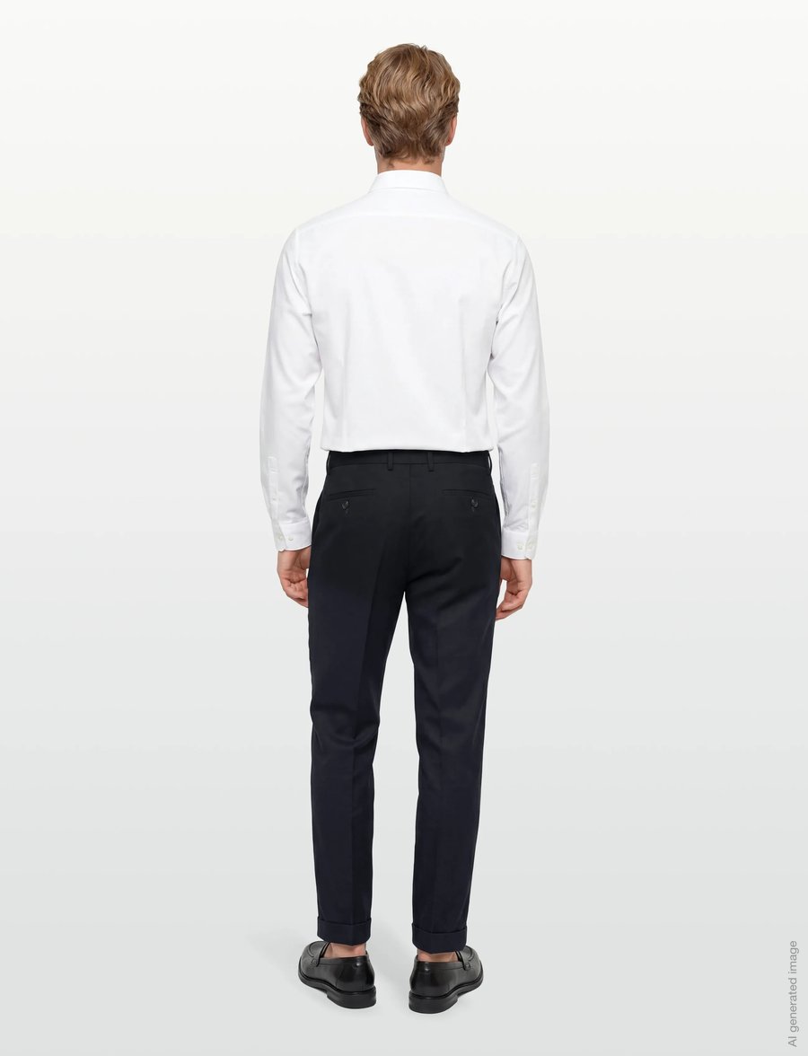 Mango - Regular-fit pleated trousers - habitbukser - navy - 4
