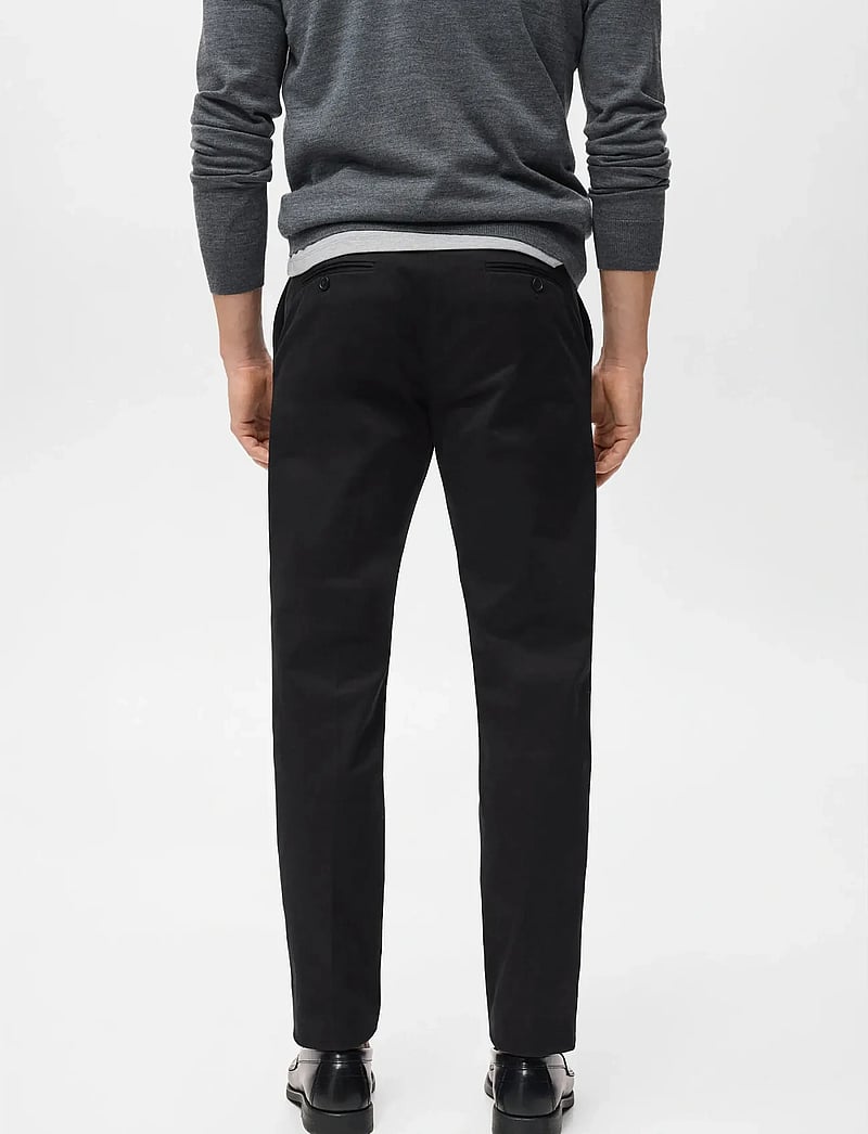 Mango - Regular-fit cotton trousers - casual byxor - navy - 3