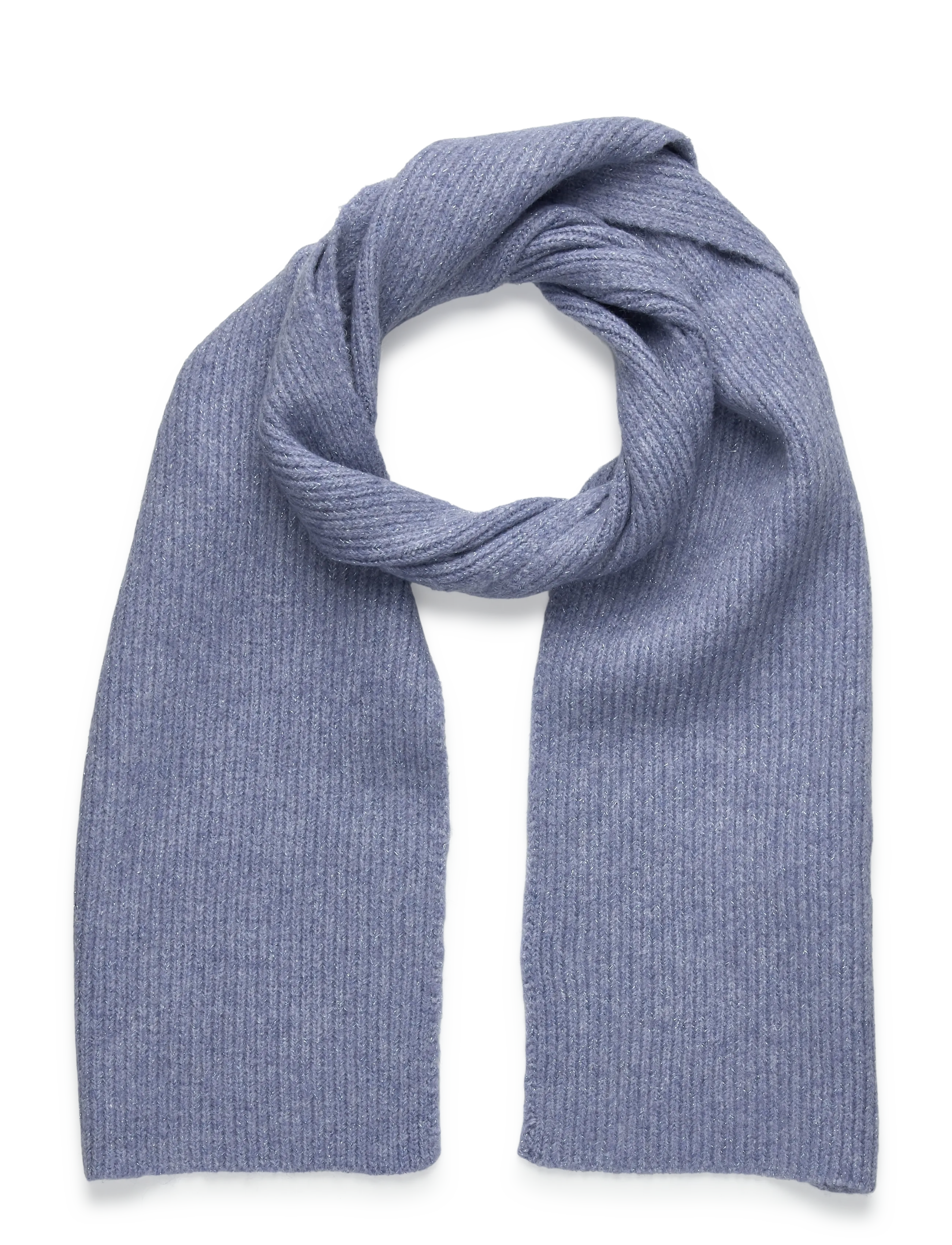 MANGO Ribbed Lurex Schal Blau - One Size - Kinder