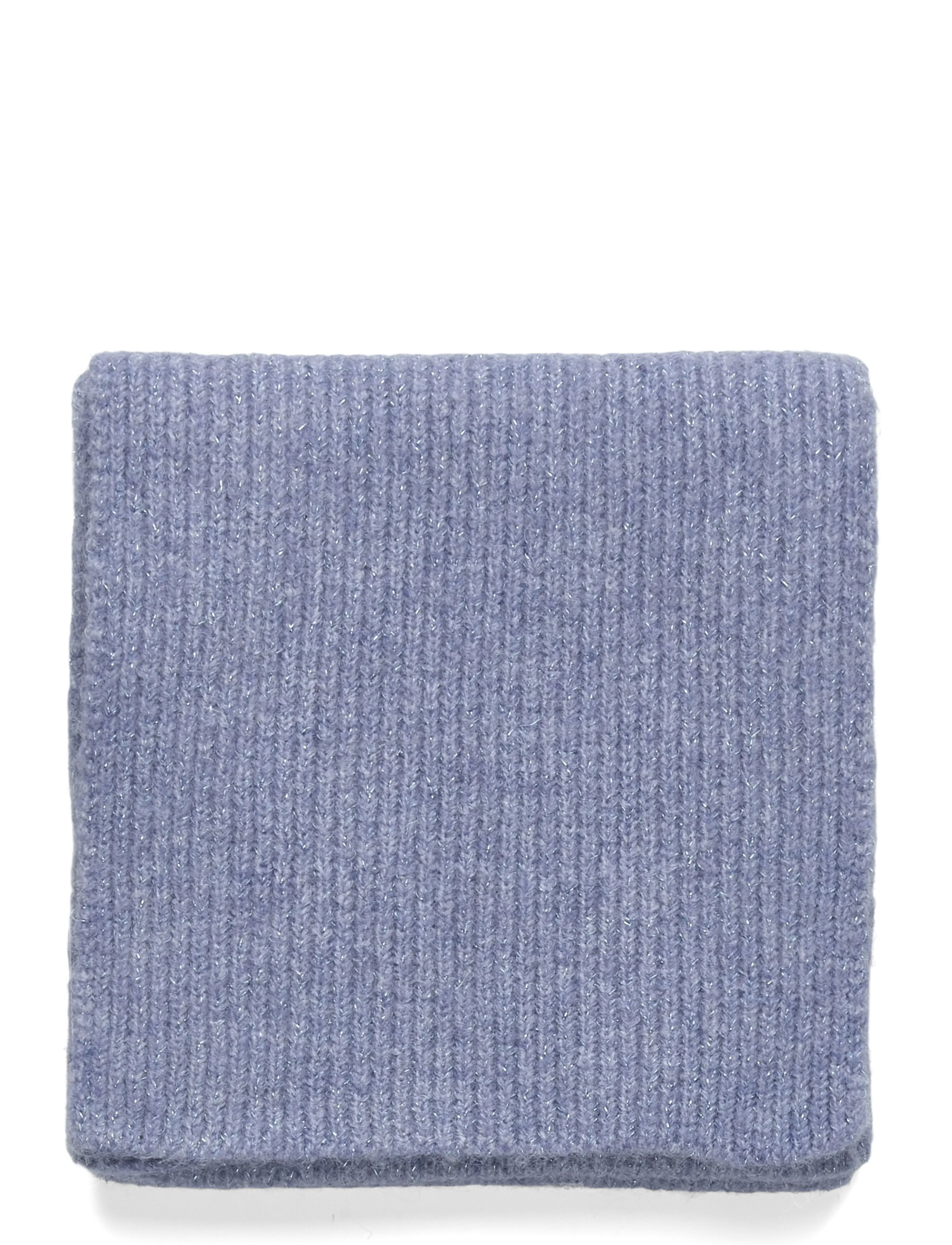 Mango - Ribbed lurex scarf - accessories - lt-pastel blue - 2