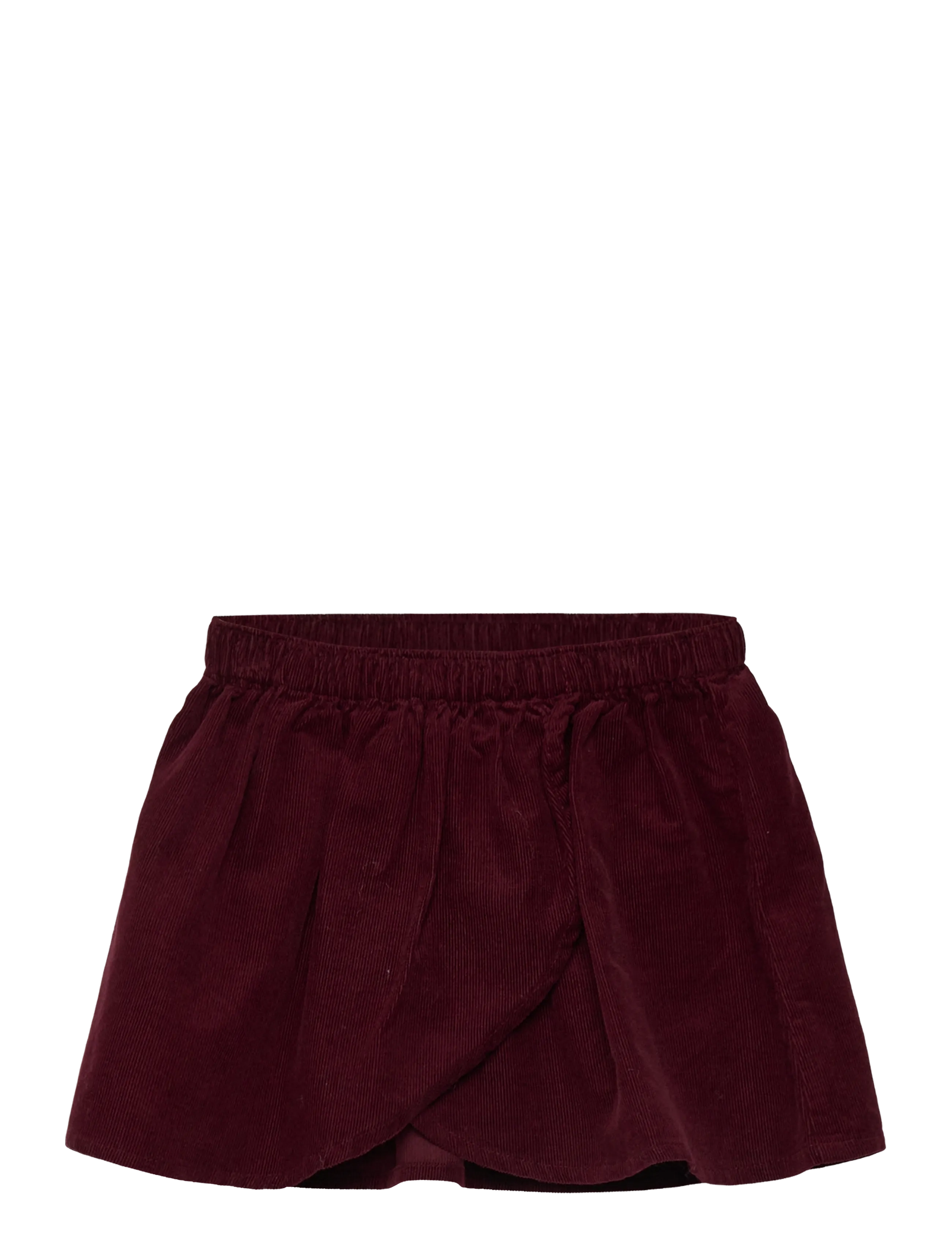 Mango Cotton Corduroy Skirt, Børn, Fløjls Omslagsnederdel, Bordeaux, Str: 12-18M