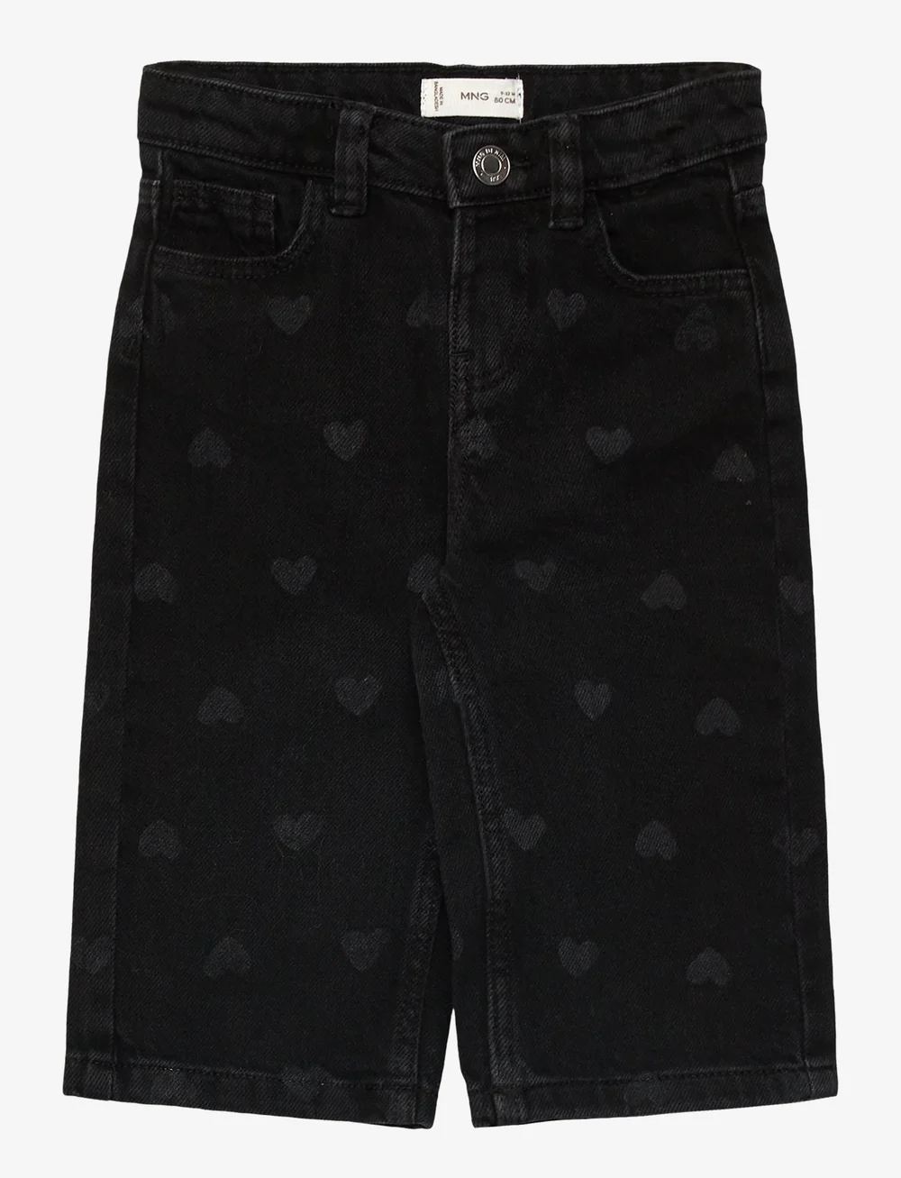 Mango - Straight-leg jeans with hearts - vida jeans - open grey - 0