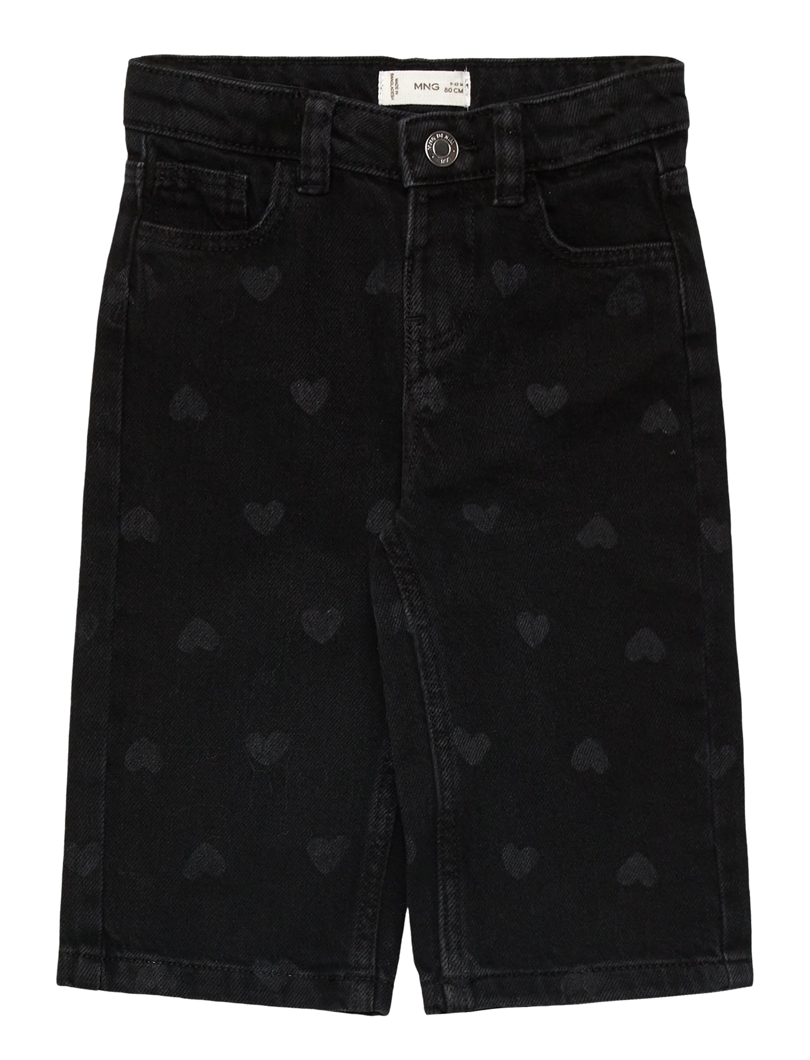 Mango Straight-leg jeans with hearts - Jeans - OPEN GREY / grey